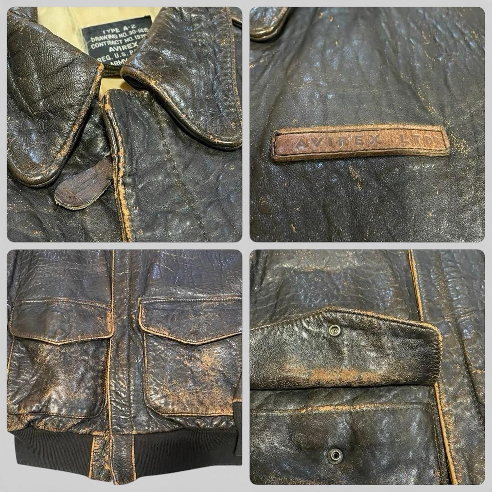 Avirex Avirex - Vintage Men's Leather Bomber Jacket Size US M / EU 48-50 / 2 - 3 Thumbnail