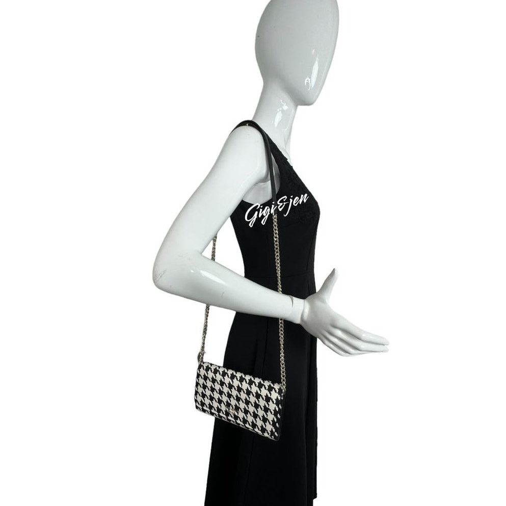 Kate Spade Kate Spade Darcy Chain Wallet Crossbody Clutch houndstooth Size ONE SIZE - 2 Thumbnail