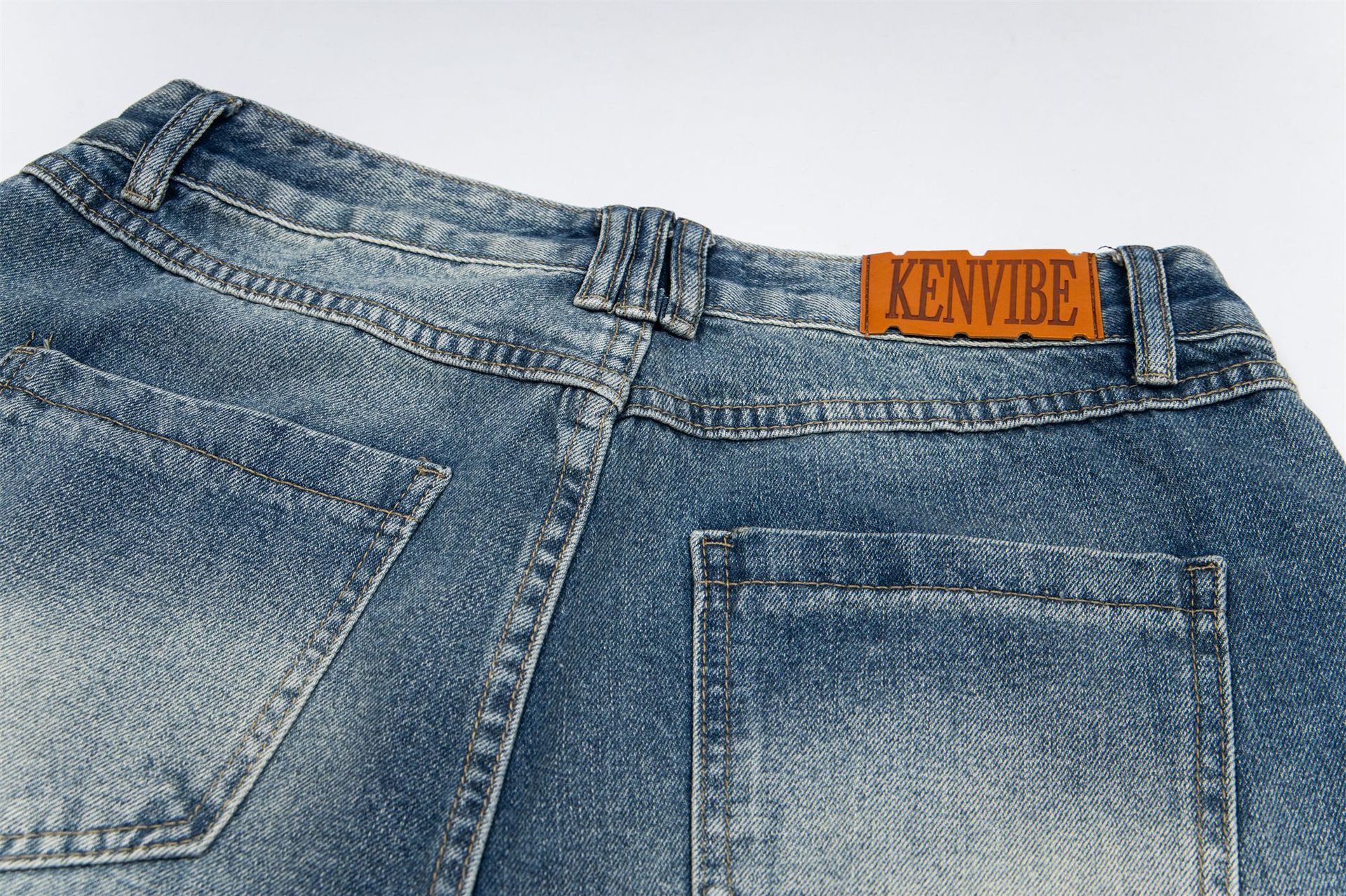 Vintage Men's American Retro Loose-Fit Wide-Leg Curved Blade Jeans Size US 32 / EU 48 - 5 Thumbnail