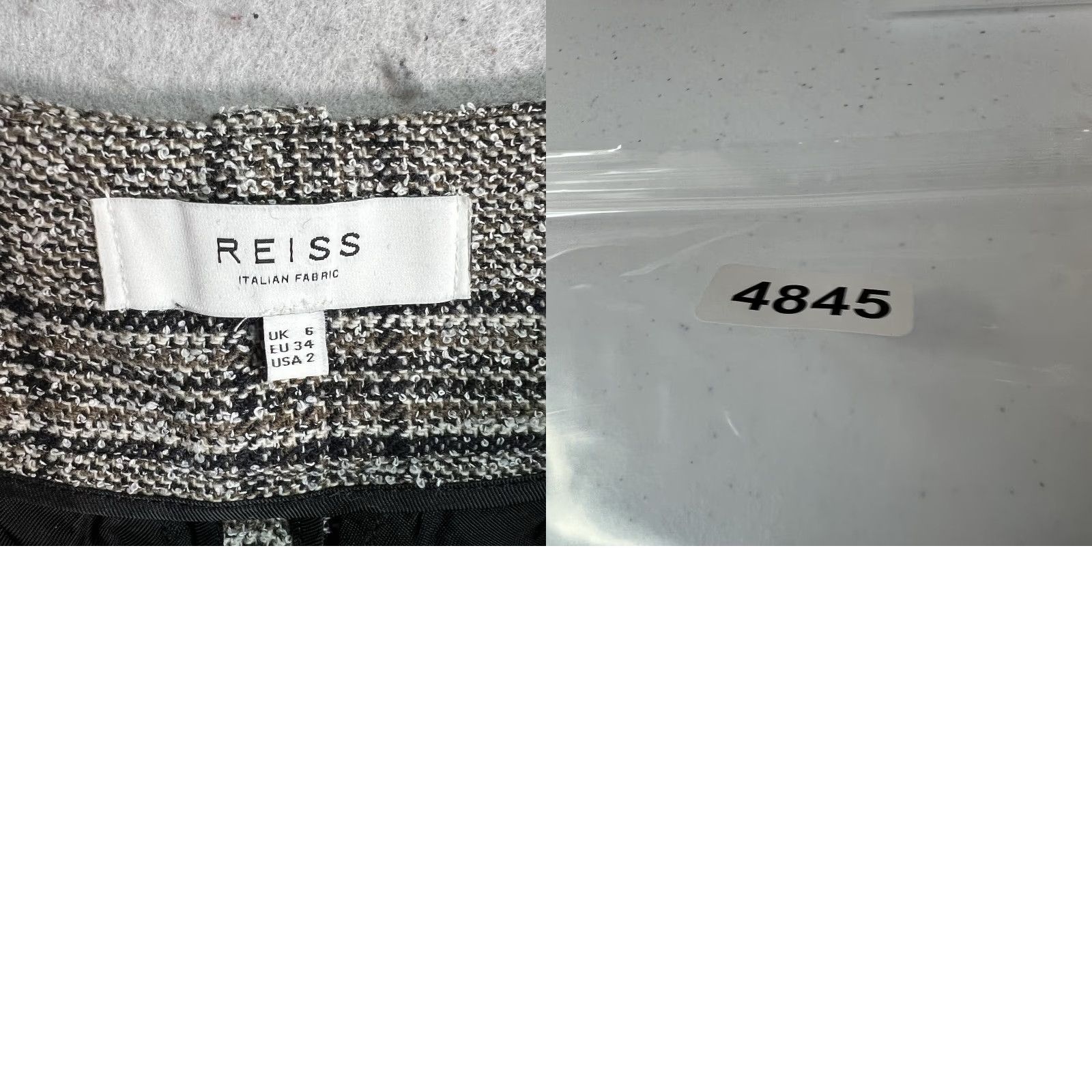 Reiss Reiss Arya Pants Womens 2 Gray Black Plaid Cropped Straight Wool Blend Polyester Tailored Business Size 26" / US 2 / IT 38 - 8 Thumbnail