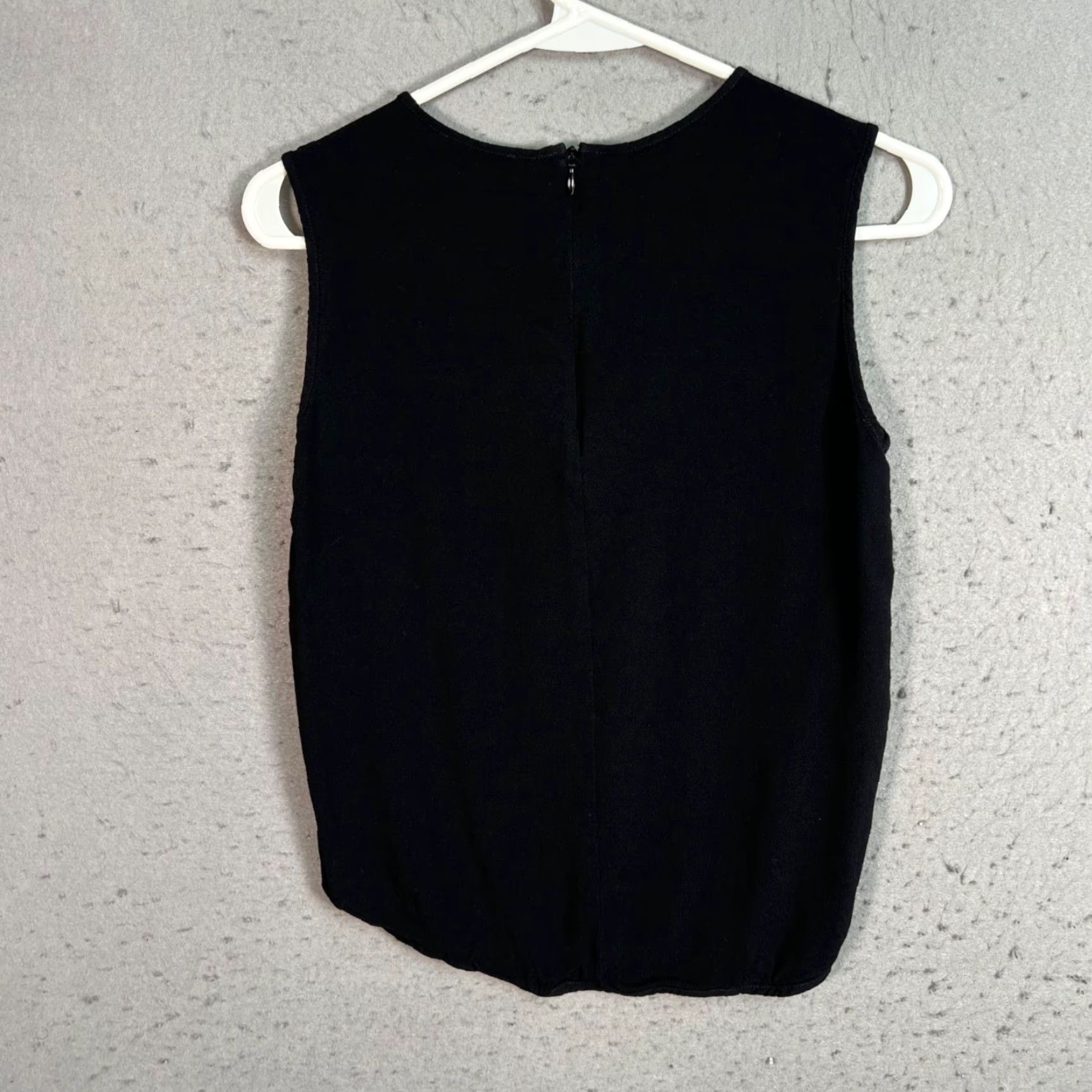Sandro VINTAGE Sandro Paris Womens Solid Sleeveless Top Black XS Viscose Size XS / US 0-2 / IT 36-38 - 2 Thumbnail