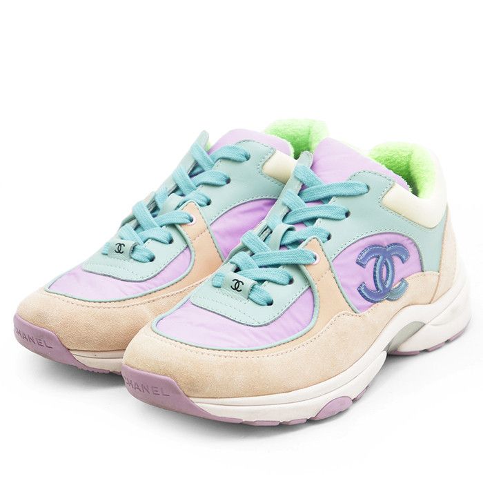 Chanel Chanel Chanel Suede Sneakers Leather Shoes G34360 DUTY FREE for USA Size ONE SIZE - 1 Thumbnail