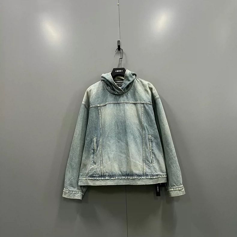 Balenciaga Balenciaga Blue denim hooded shirt Size US S / EU 44-46 / 1 - 1 Thumbnail