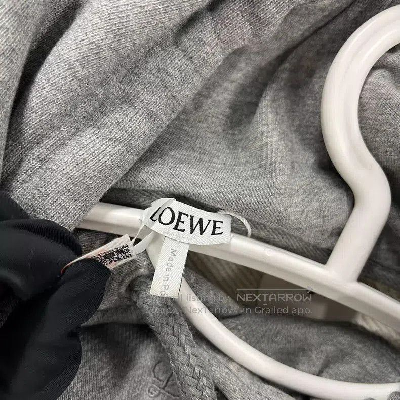 Loewe Loewe Gray Short Hoodie Size XS / US 0-2 / IT 36-38 - 4 Thumbnail