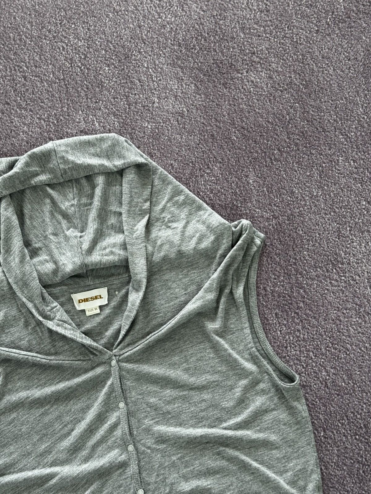 Diesel 00’s Diesel Avant Garde Sleeveless Hooded Tank Top Size XL / US 12-14 / IT 48-50 - 5 Thumbnail