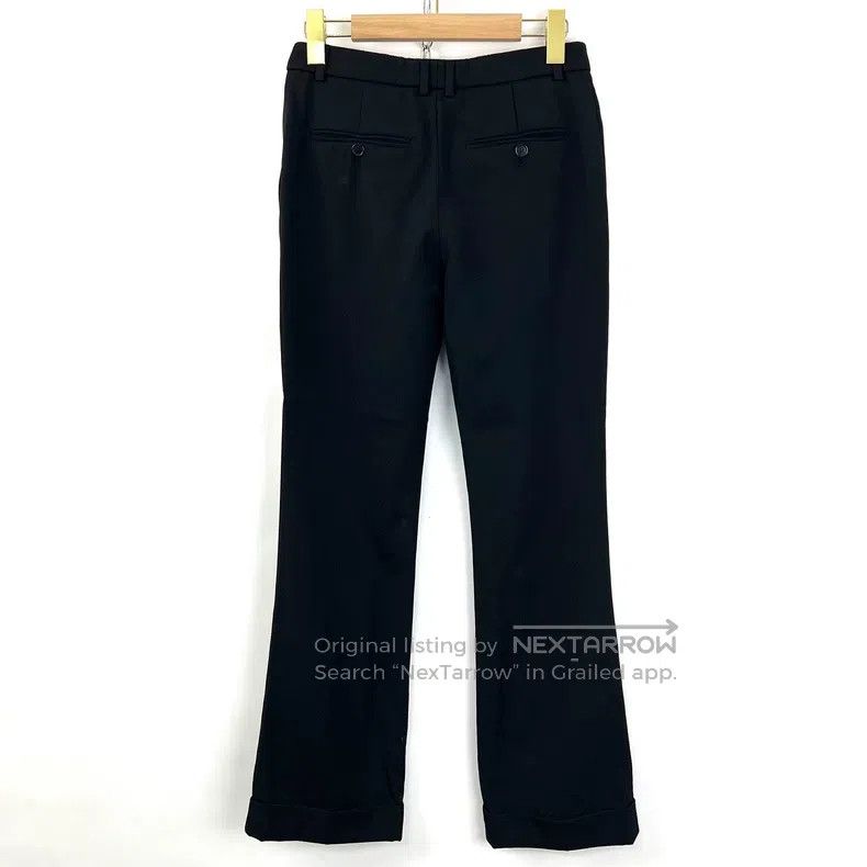 Saint Laurent Paris Saint Laurent Paris Black Straight Leg Turn-Up Suit Pants Size US 36 / EU 52 - 2 Thumbnail