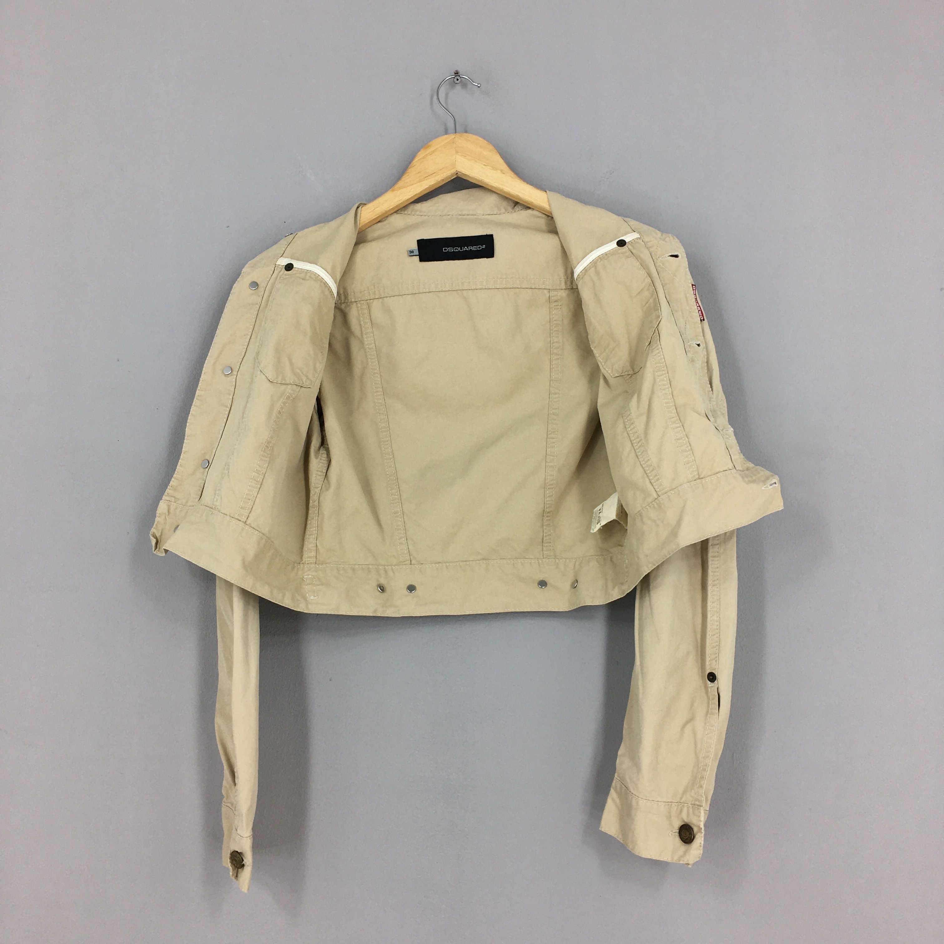 Dsquared2 × Vintage Dsquared Crop Top Women Denim Jacket Trucker Small Size S / US 4 / IT 40 - 7 Thumbnail