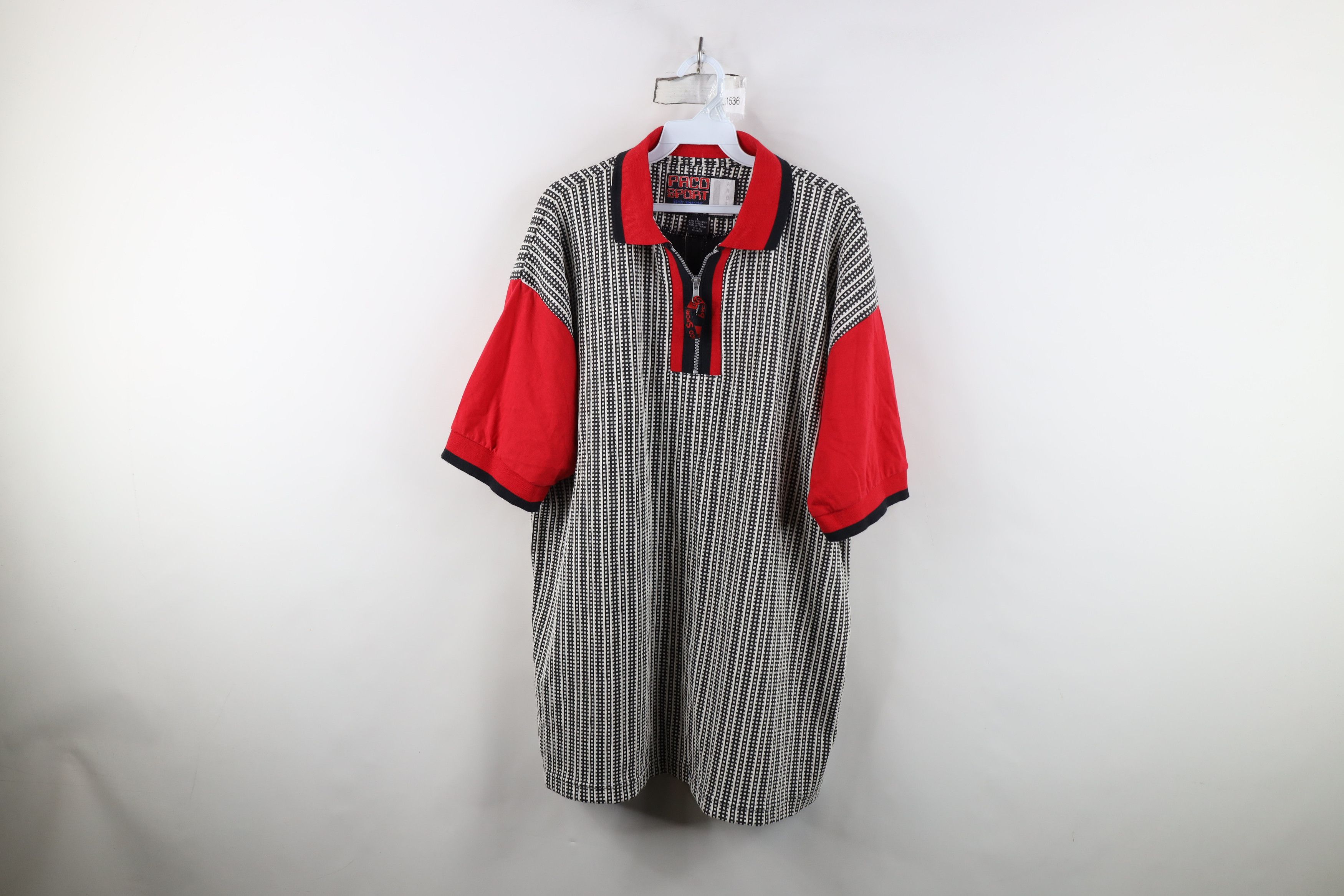 Vintage Deadstock Vintage 90s Streetwear Baggy Half Zip Knit Polo Size US L / EU 52-54 / 3 - 1 Thumbnail