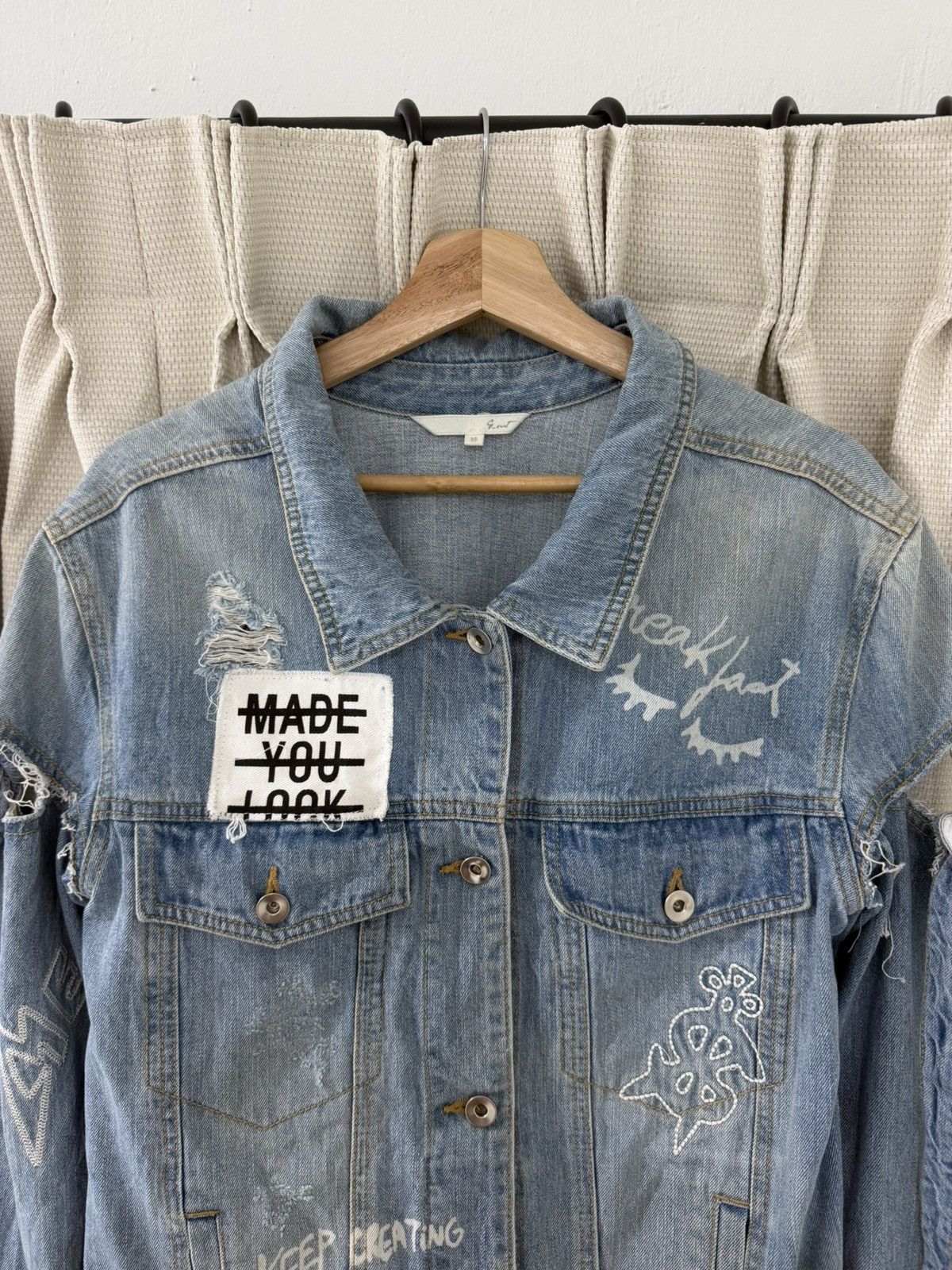 Seditionaries RARE Vintage Distressed Punk Graffiti Denim Jacket LGB Style Size US M / EU 48-50 / 2 - 4 Thumbnail