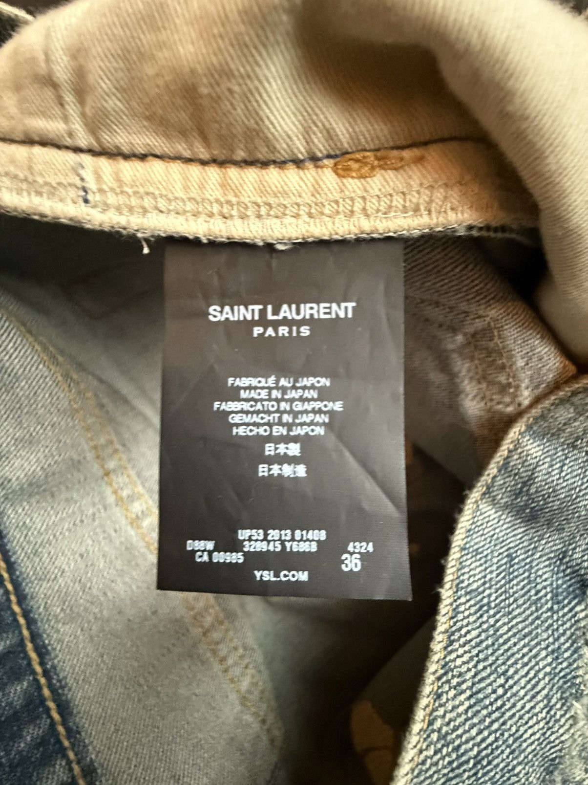 Saint Laurent Paris FW13 Holy Grail Saint Laurent crash Hedi jeans 36 skinny d02 Size US 36 / EU 52 - 24 Thumbnail