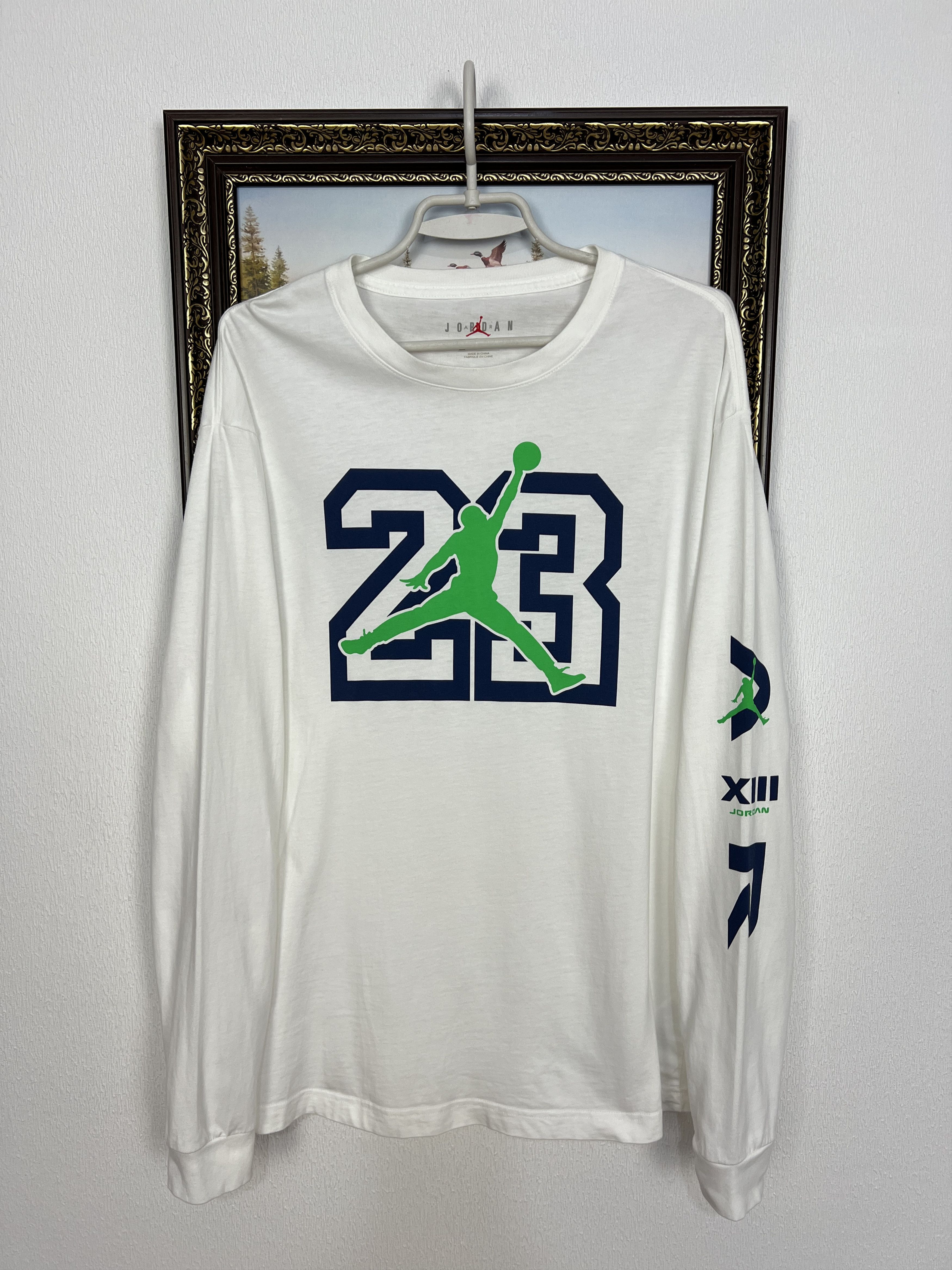 Jordan Brand Jumpman Logo Long Sleeve Shirt Size Tee Big Logo #23 Rare Size US M / EU 48-50 / 2 - 1 Thumbnail