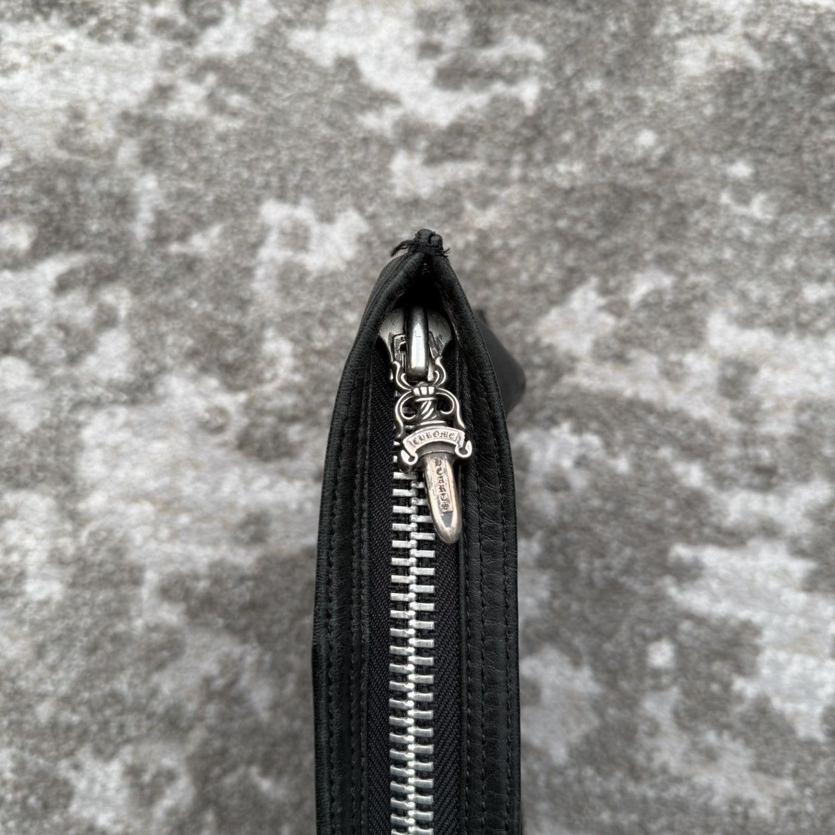 Chrome Hearts Chrome Hearts Black Fleur Leather Pouch Size ONE SIZE - 5 Thumbnail