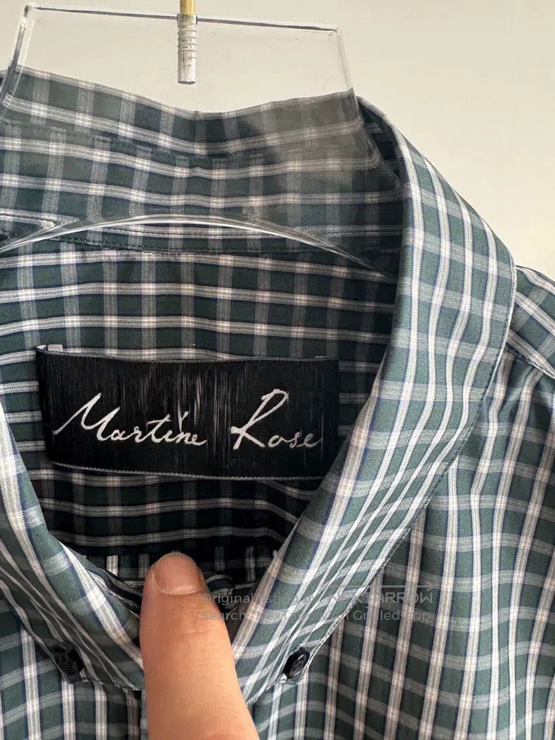 Martine Rose Martine Rose Green Plaid Patchwork Shirt Size US L / EU 52-54 / 3 - 3 Thumbnail