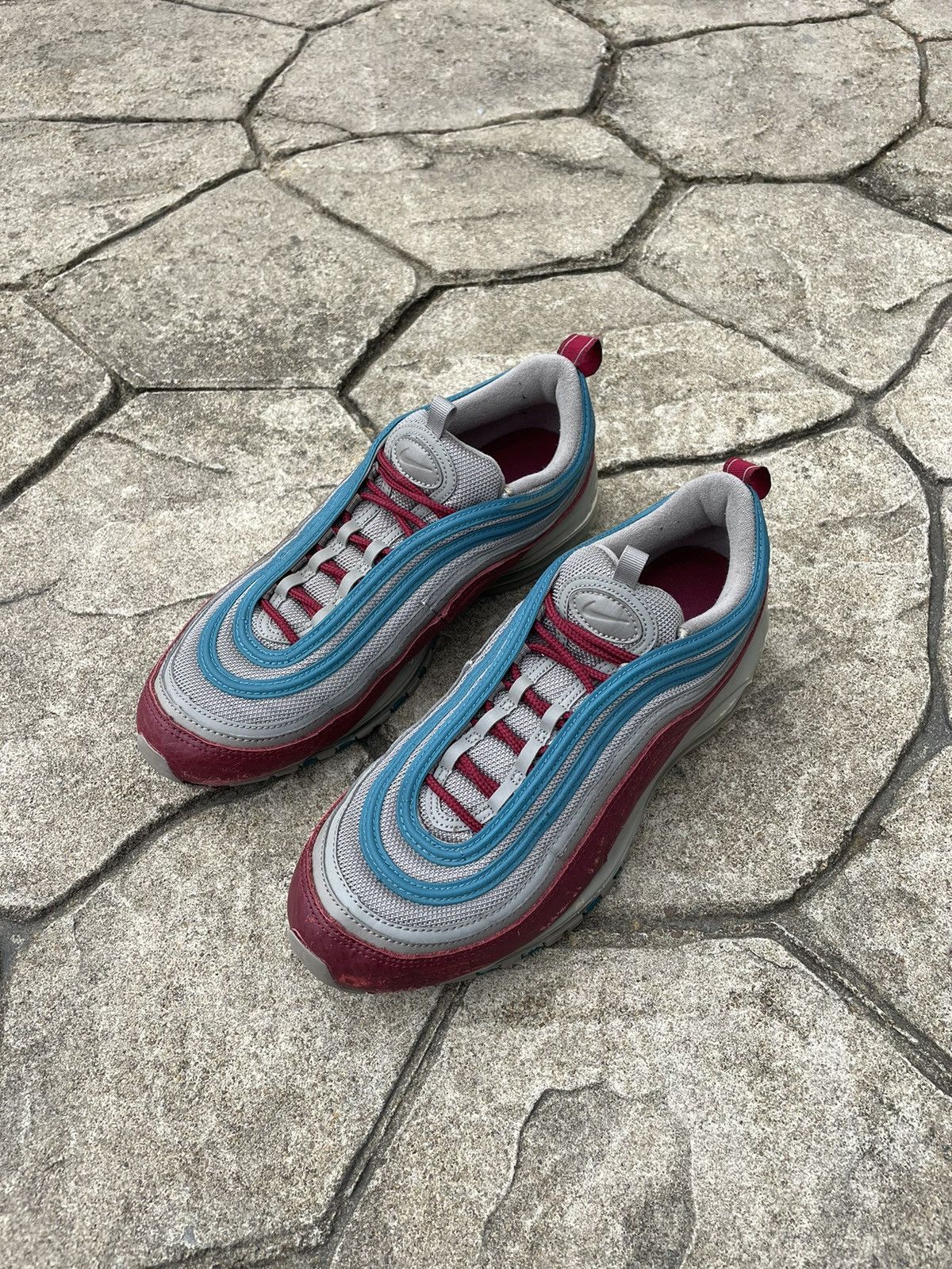 Nike 2018 Nike Air Max 97 “Tumbled Leather” Low Top Sneakers Size US 10 / EU 43 - 1 Thumbnail