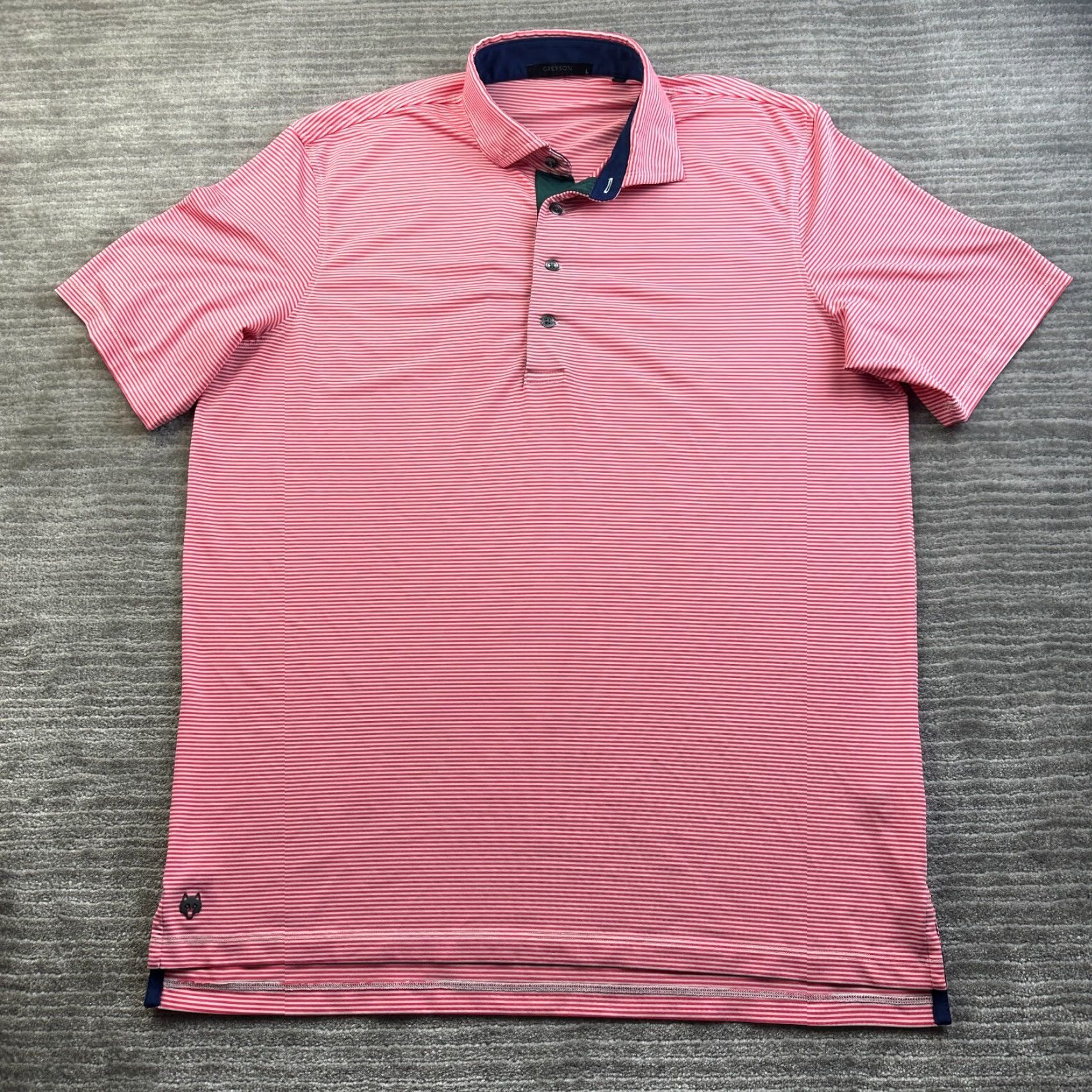 Vintage Greyson Polo Shirt Mens Large Red Striped Performance Stretch Golf Size US L / EU 52-54 / 3 - 3 Thumbnail