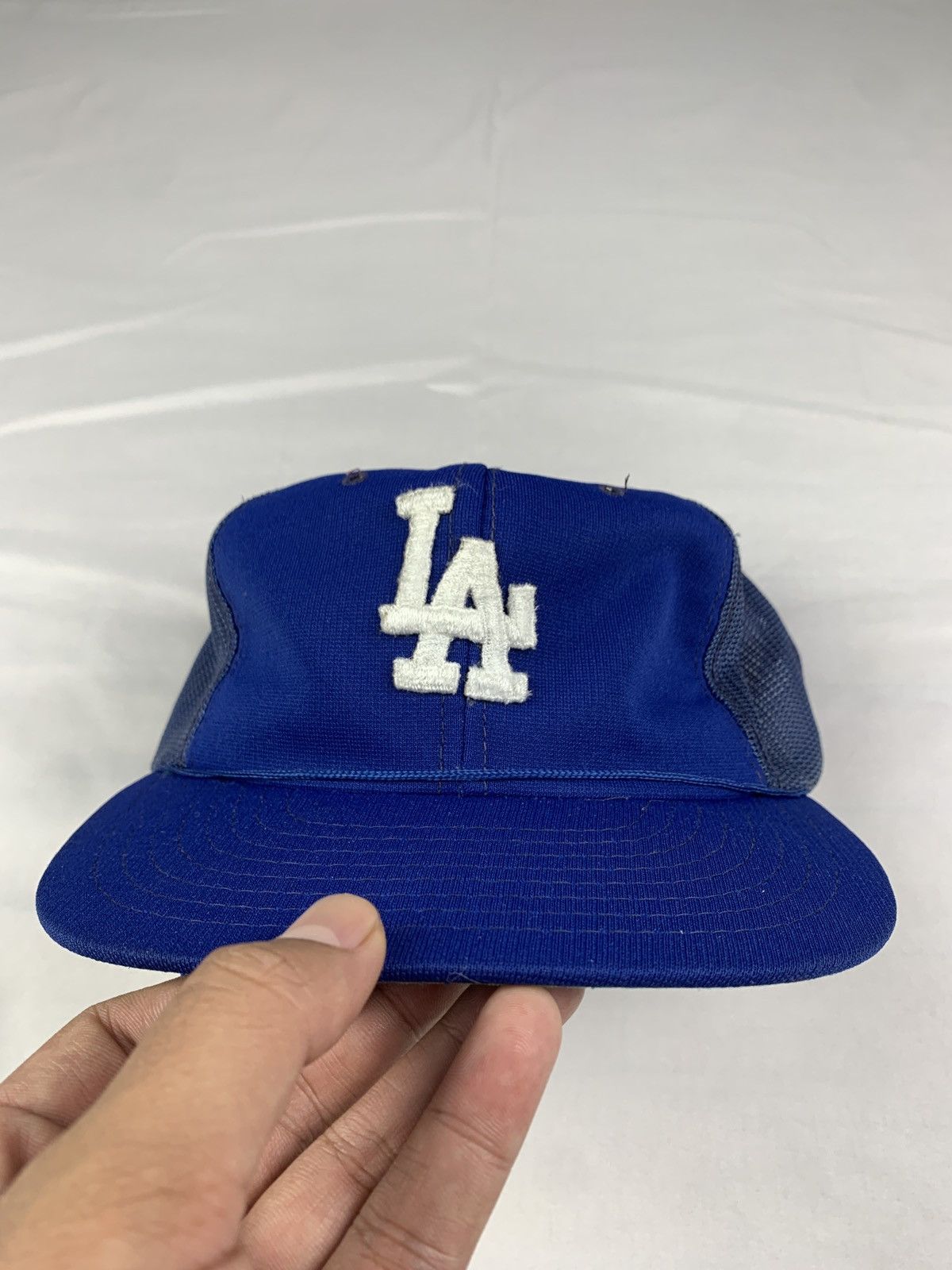MLB 1990s MLB Los Angeles Dodgers Blue Rope Trucker Hat Size ONE SIZE - 2 Thumbnail