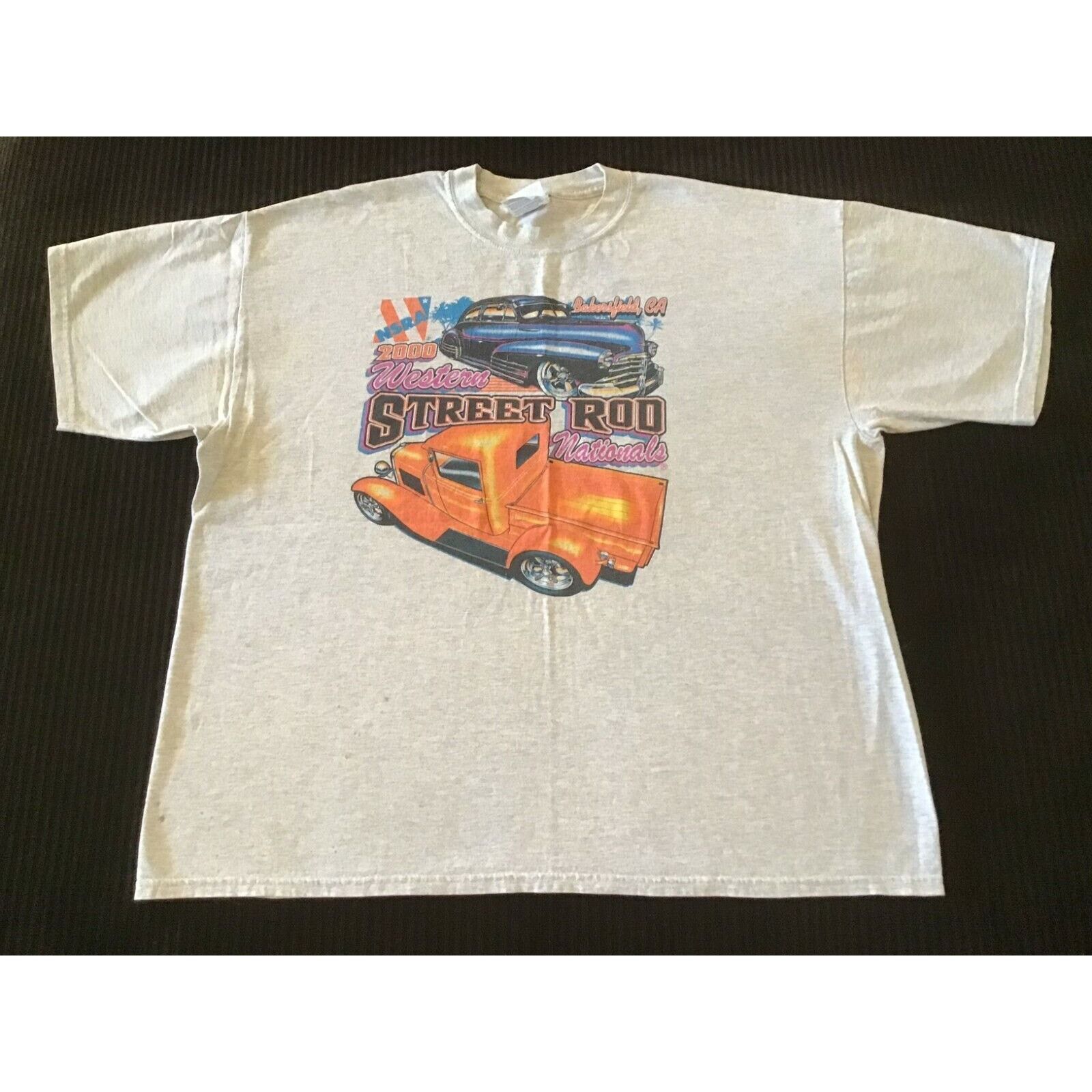 Gildan Western Nationals 2000 Bakersfield NSRA XXL Hot Rod Shirt Size US XXL / EU 58 / 5 - 3 Thumbnail