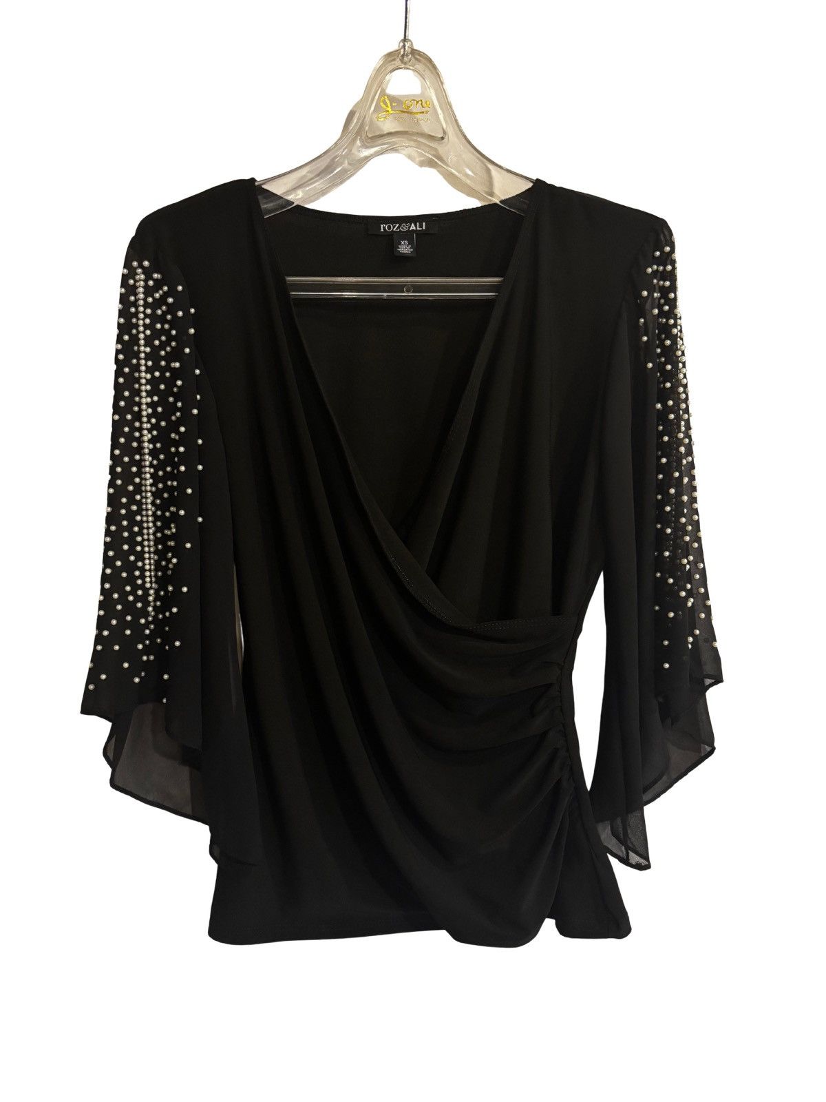 Other Black Top with beads details.wt1342 Size XS / US 0-2 / IT 36-38 - 1 Thumbnail