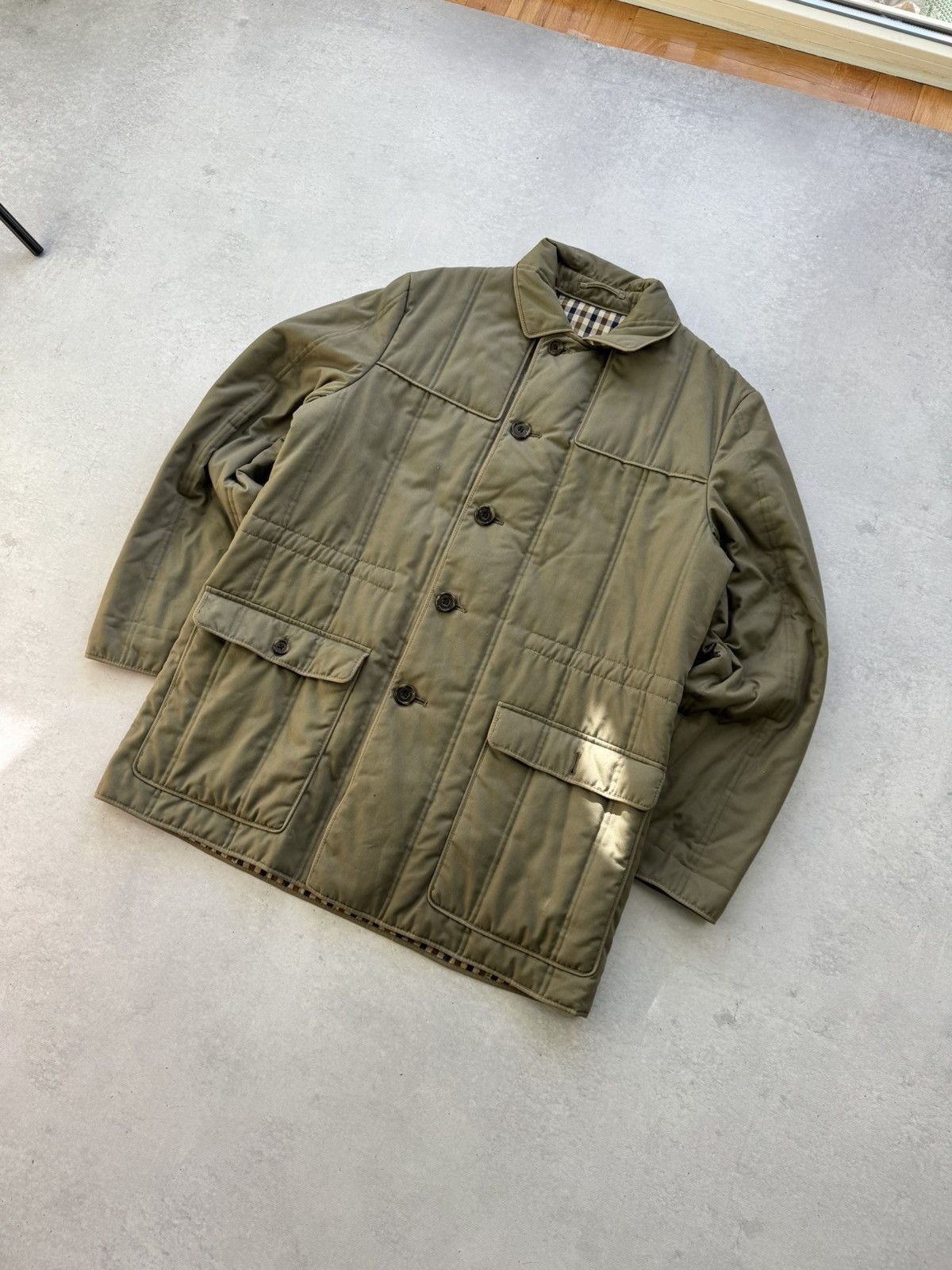 Aquascutum Aquascutum Quilted Short Coat Green Vintage Size US XL / EU 56 / 4 - 2 Thumbnail