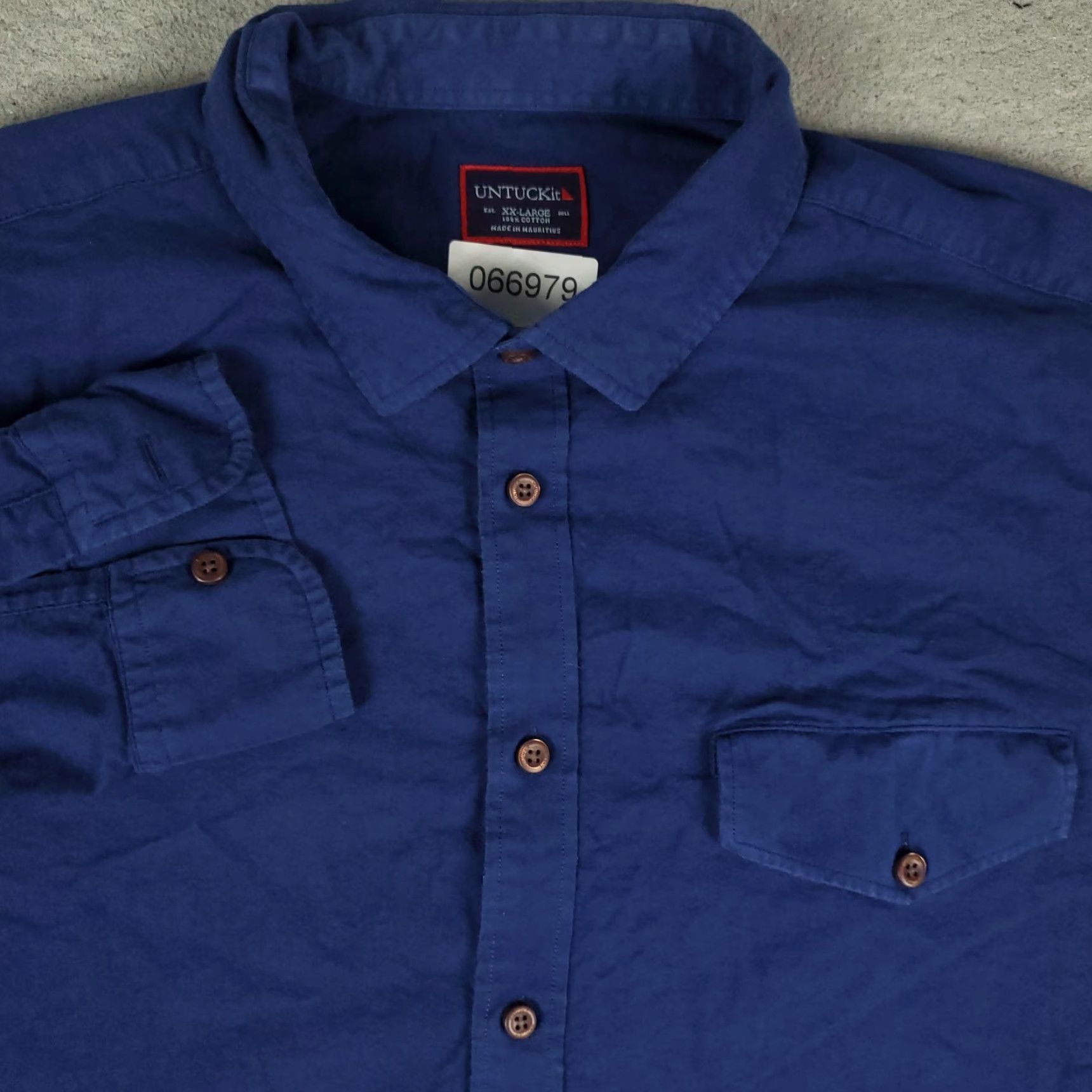 UNTUCKit UNTUCKit Shirt Mens 2XL Blue Flannel Button-Up Long Sleeve Casual Professional Shirt Size US XXL / EU 58 / 5 - 2 Thumbnail