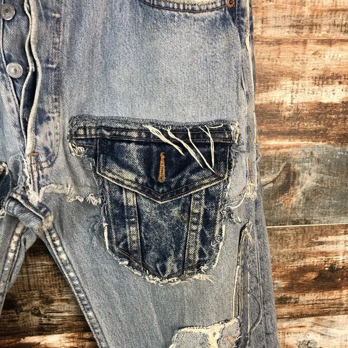 Levi's DLL Levis X Quana double waist reconstruct Denim #A2067 Size US 32 / EU 48 - 10 Thumbnail