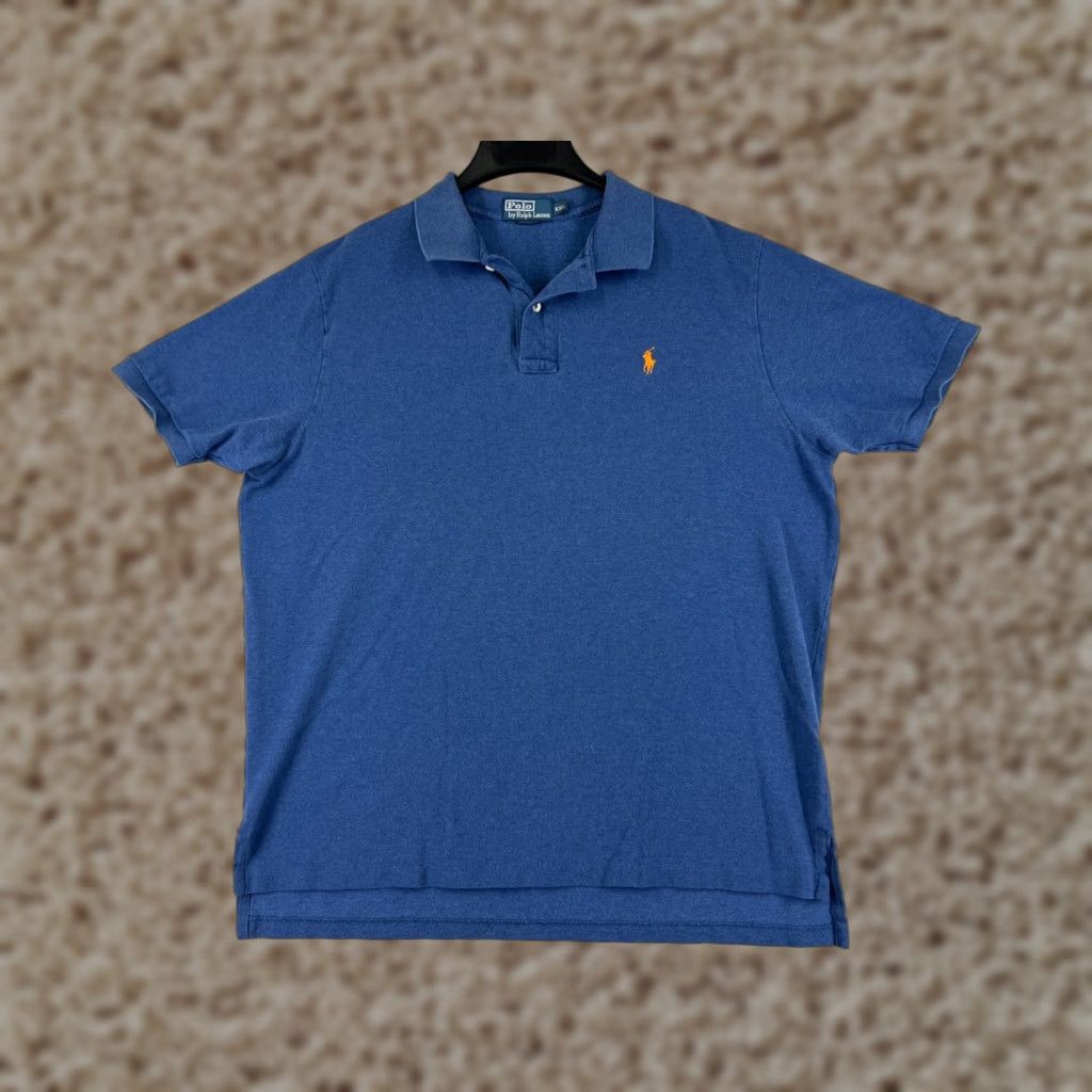 Ralph Lauren VINTAGE Ralph Lauren Polo Shirt Mens 2XL Blue 100% Cotton Knit Pony Size US XXL / EU 58 / 5 - 1 Thumbnail