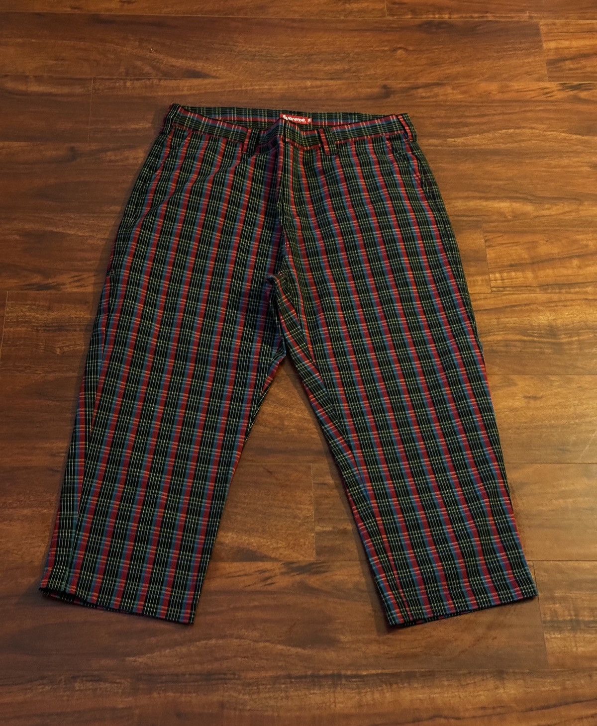 パンツ Supreme Work Pant Red Plaid 32 SUPREME Plaid Work Pants - Red SS23 Mens Size 32 Twill - NWT