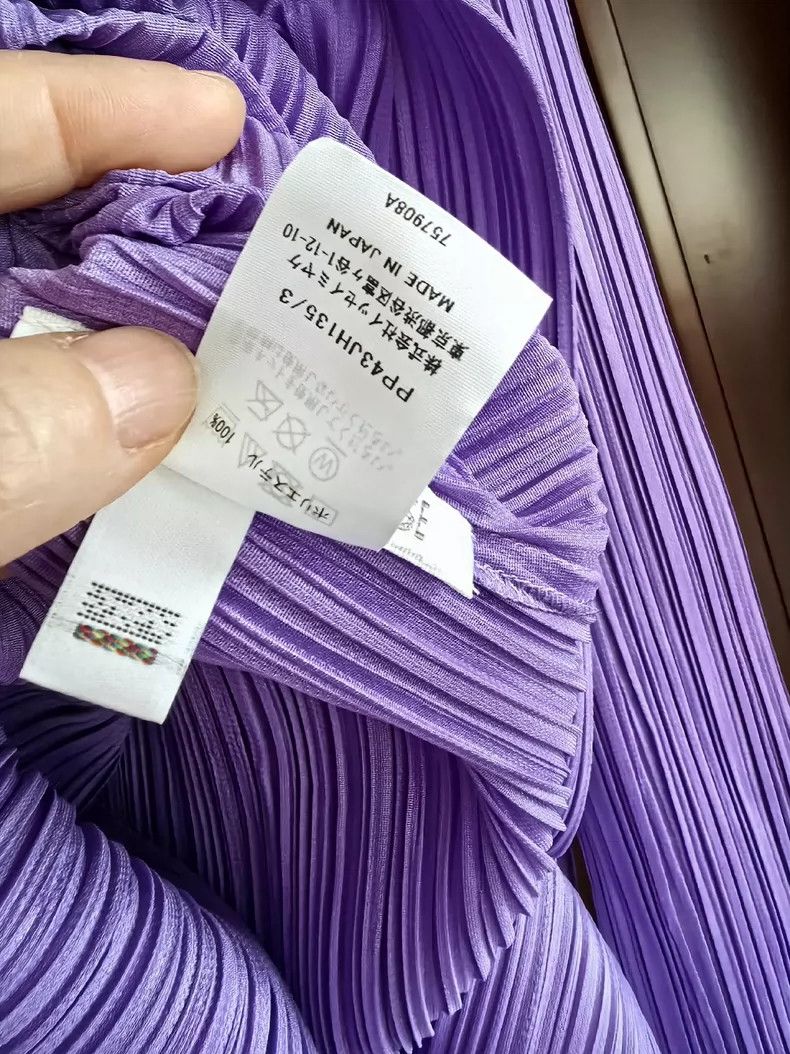 Issey Miyake Issey Miyake size:3 Purple pleated long-sleeved dress Size S / US 4 / IT 40 - 5 Thumbnail