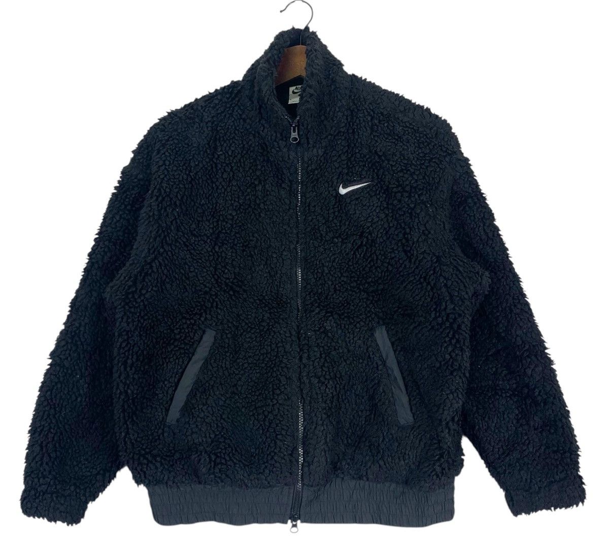 Nike Vintage Nike Swoosh Fleece Sweater Jacket Size US S / EU 44-46 / 1 - 1 Thumbnail