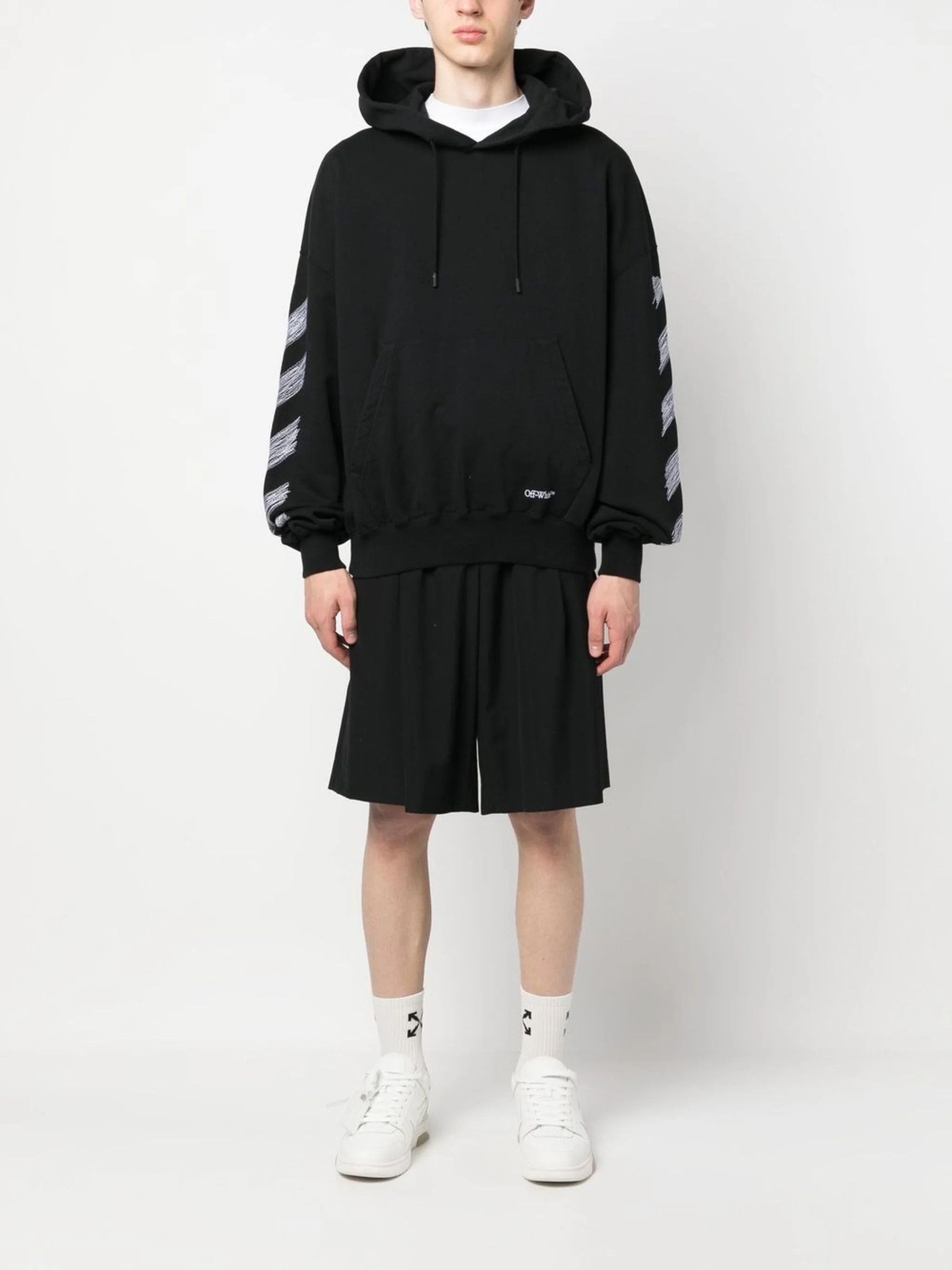 Off-White o1w1db10824 Scribble Diag Boxy Hoodie in Black Size US XL / EU 56 / 4 - 4 Thumbnail
