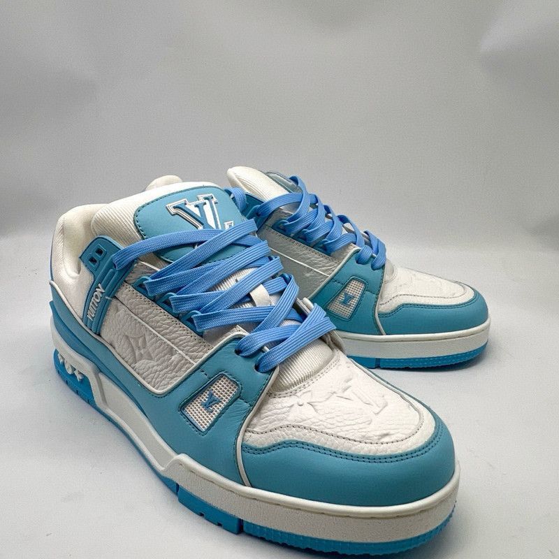 Louis Vuitton Louis Vuitton Trainer Low-Top Sneakers in Sky Blue -2508 Size US 8 / EU 41 - 1 Thumbnail