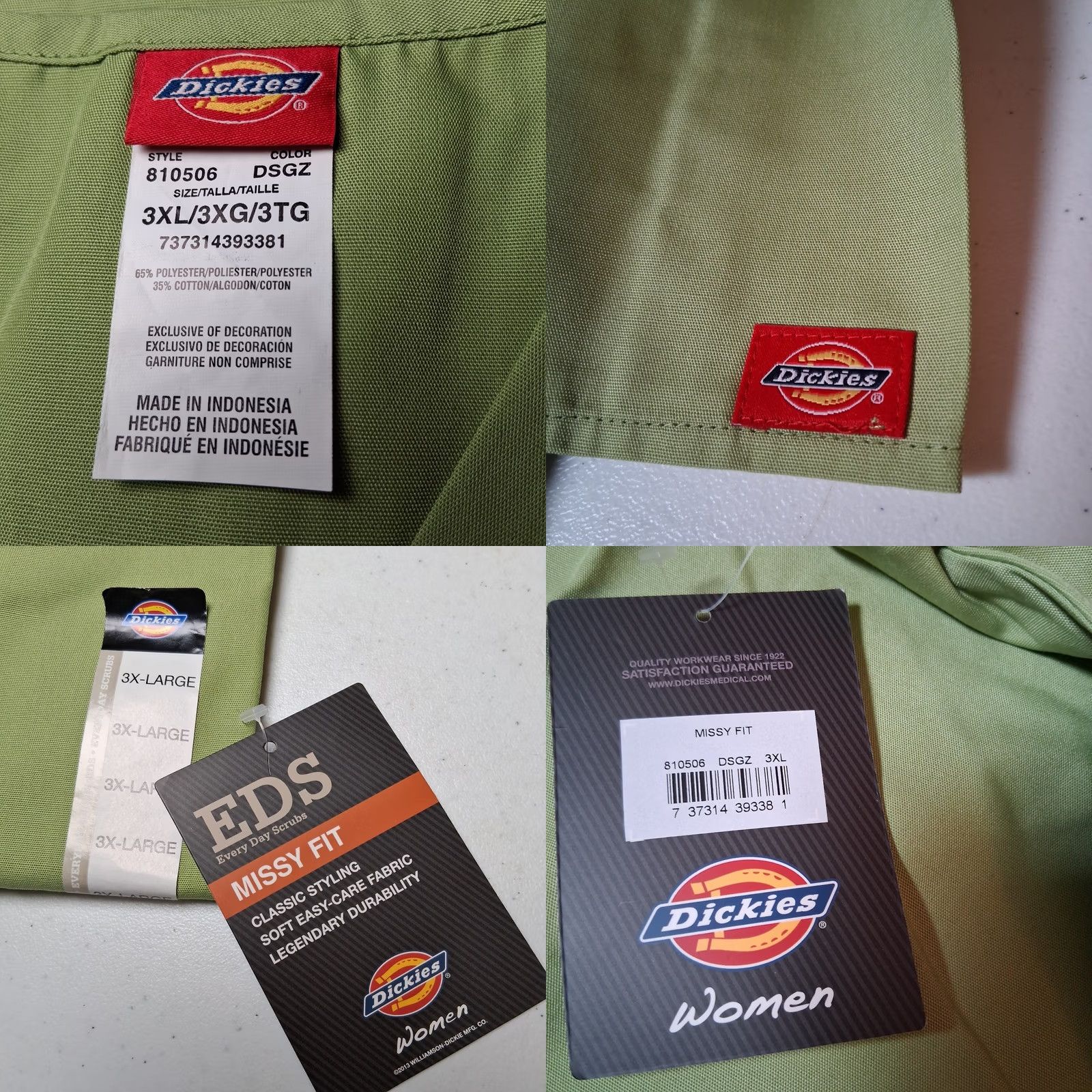 Dickies Dickies Everyday Scrubs - Missy Fit Women 3XL Desert Green Workwear New Size XXL / US 16-18 / IT 52-54 - 8 Thumbnail