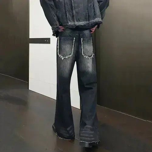 VIBE Frayed Edge Straight jeans Size US 34 / EU 50 - 1 Thumbnail