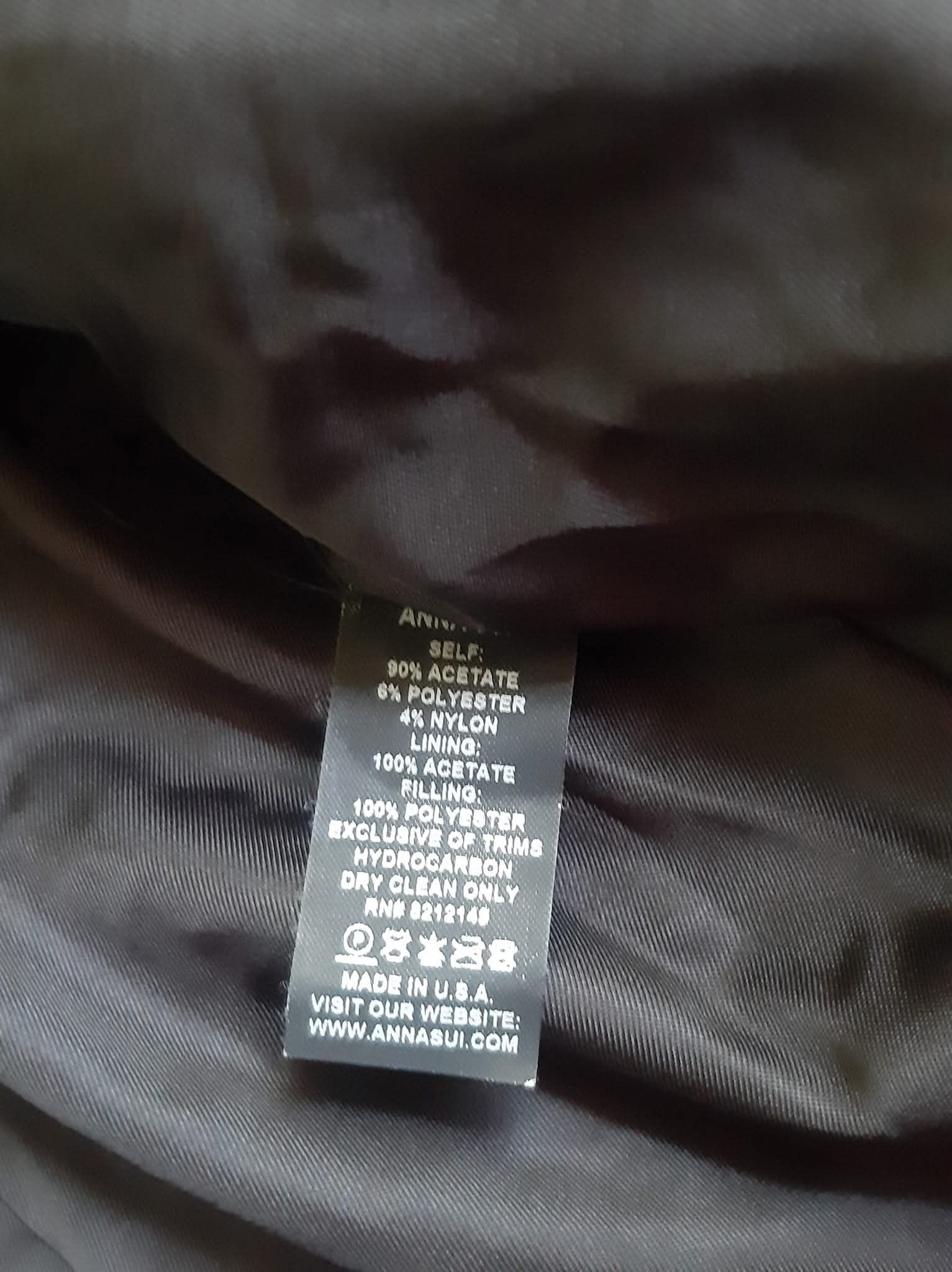 Anna Sui Anna Sui Bomber Jacket Black Maroon Camouflage 1990s Size S / US 4 / IT 40 - 8 Thumbnail