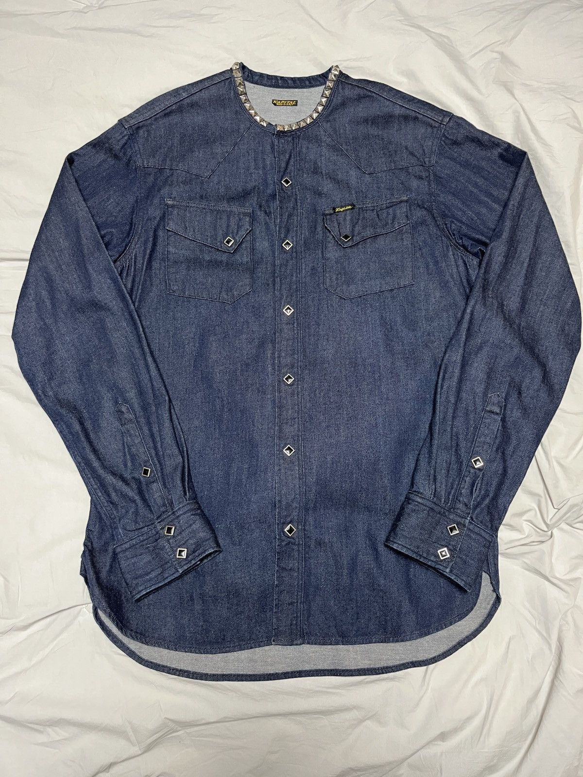 Kapital Kapital 80z denim band color stud western shirt Size US XL / EU 56 / 4 - 8 Thumbnail