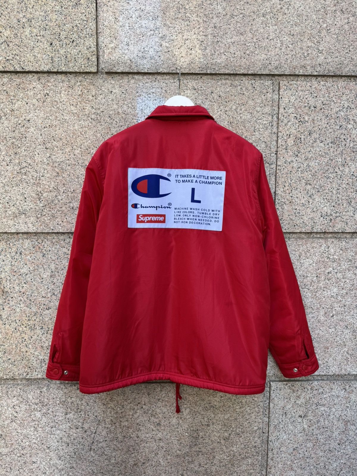Supreme Champion Jacket Red | Grailed