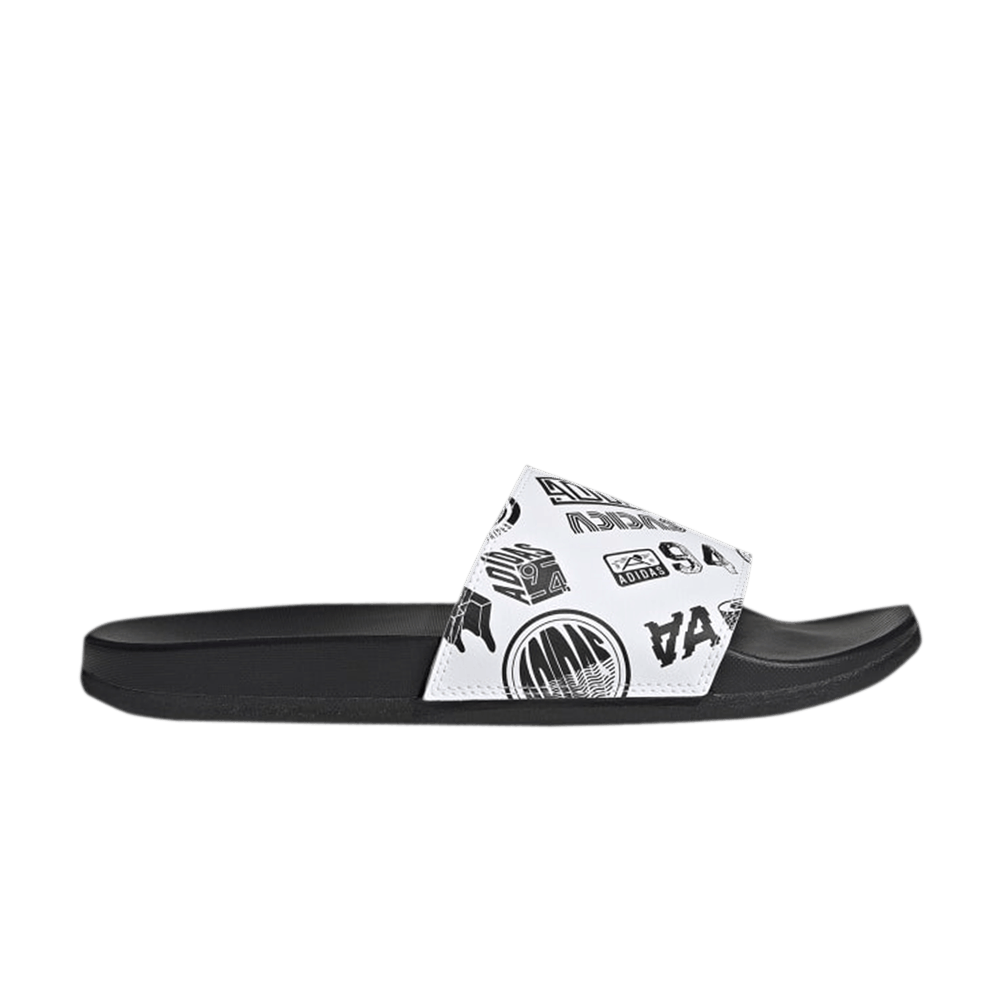adidas-adilette-comfort-slide-all-over-logos-white-grailed