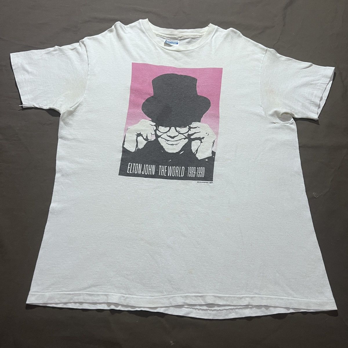 Vintage Vintage 90s ELTON JOHN 1989-1990 TOUR Tee XL Size US XL / EU 56 / 4 - 2 Thumbnail