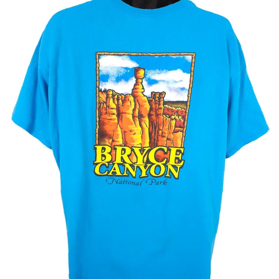 Delta Bryce Canyon National Park T Shirt Mens 2XL Blue Travel Destination Tee Size US XXL / EU 58 / 5 - 4 Thumbnail