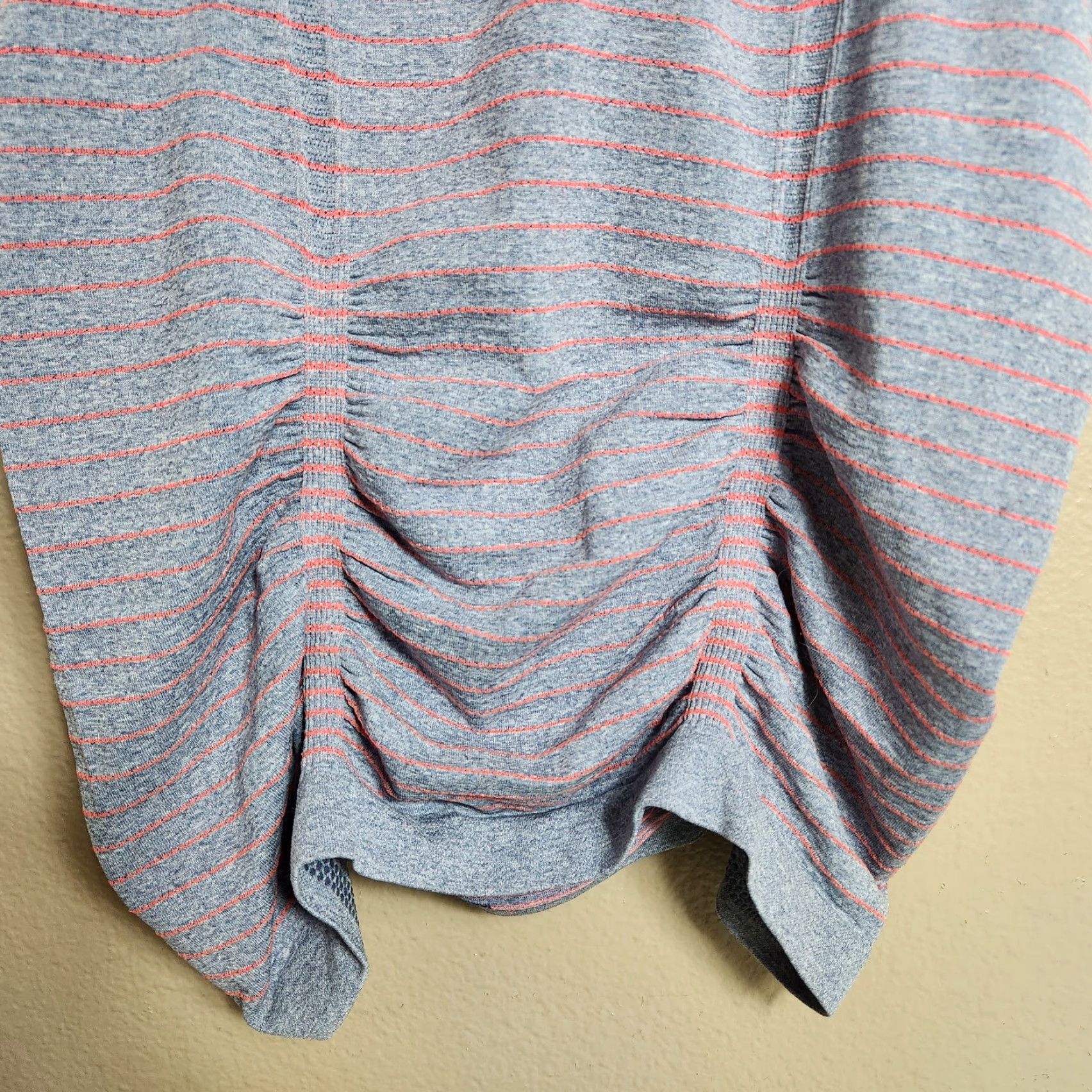 Athleta Athleta Tank Top Slim SS Racerback Grey Stripes Orange Stripes Women S Pullover Breathable Lightweight Stretch Gym & Training Running Yoga Size S / US 4 / IT 40 - 3 Thumbnail