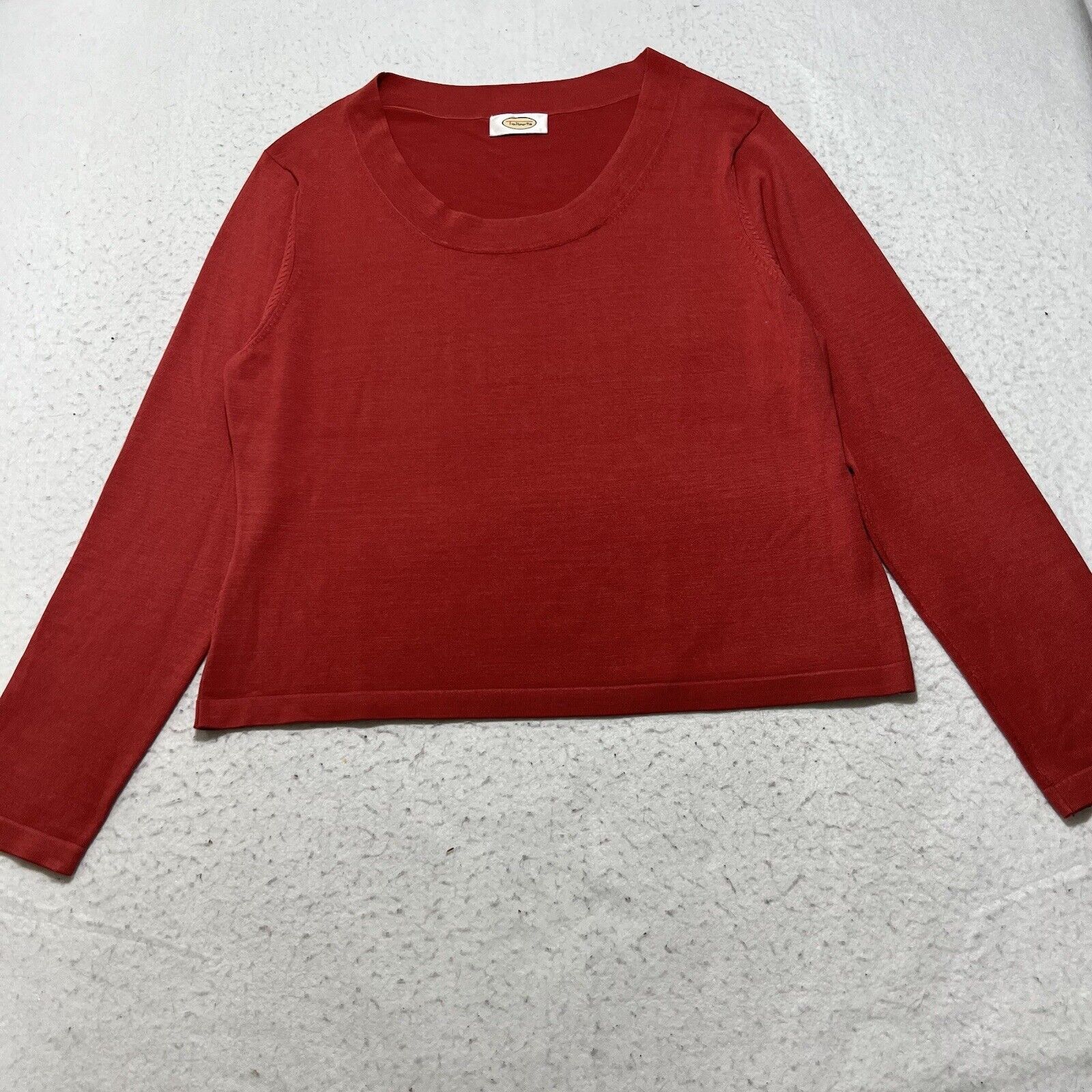 Other Talbots Medium Crewneck T Shirt Solid Red Burgundy Top Size M / US 6-8 / IT 42-44 - 1 Thumbnail