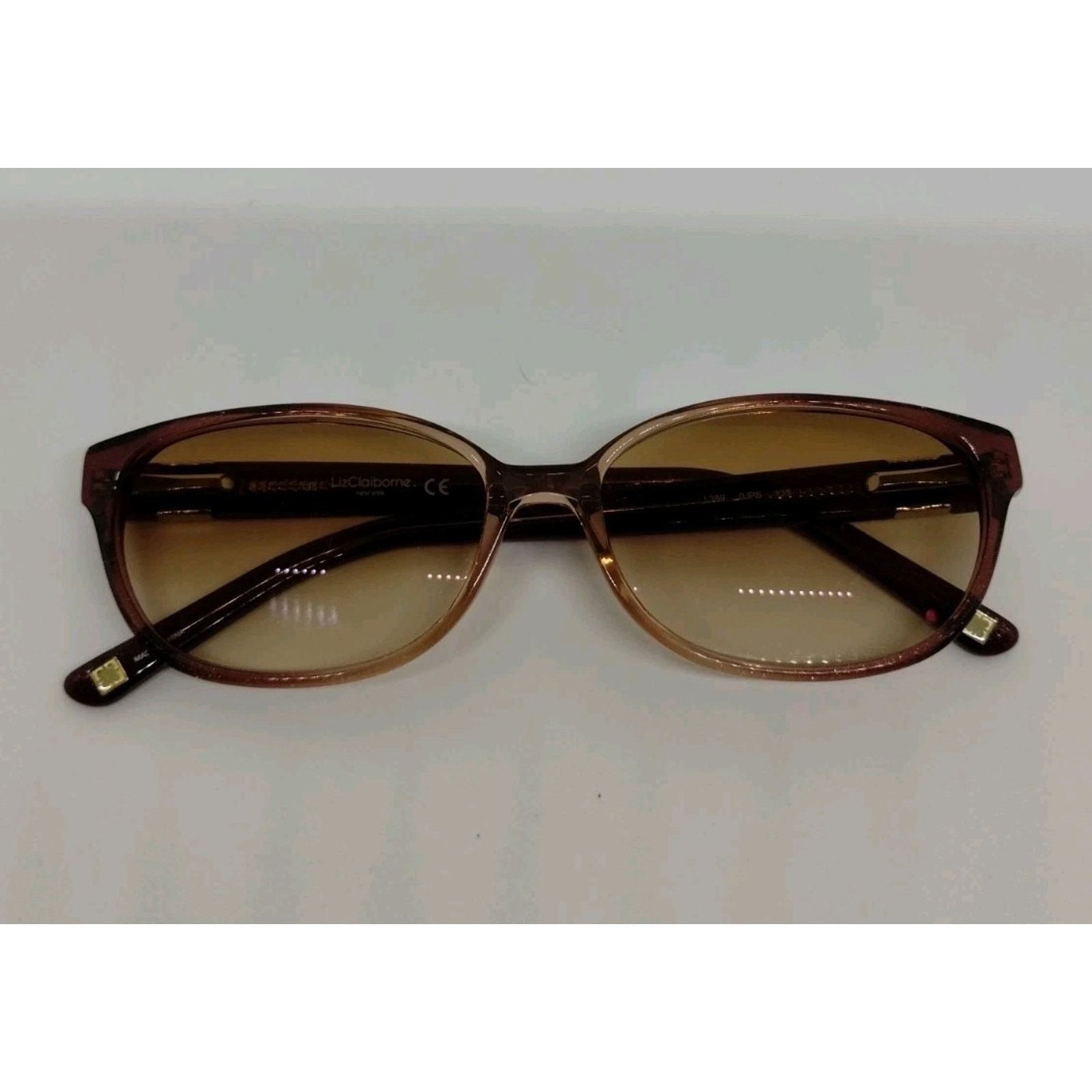 Liz Claiborne Liz Claiborne Eyeglass Frames L389 OJPS Sparkly Amber Brown Size ONE SIZE - 1 Thumbnail