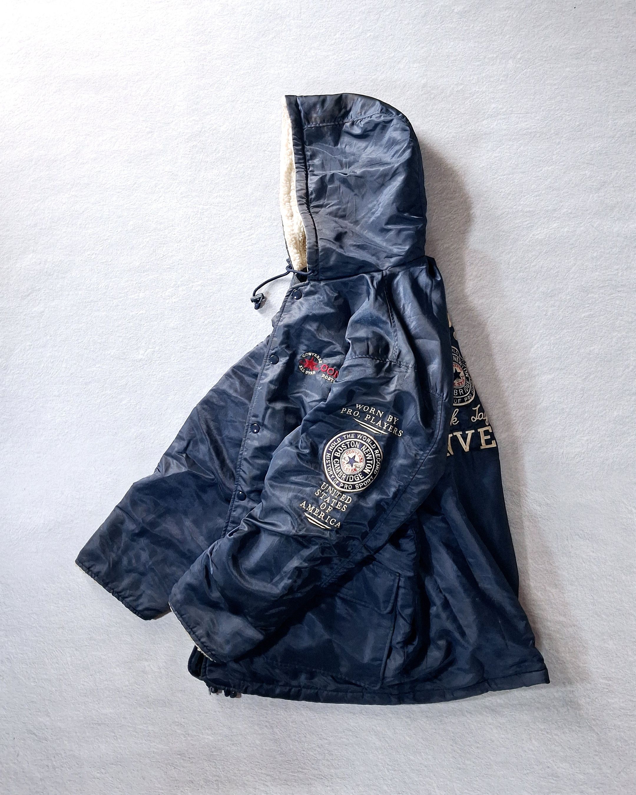 Converse CONVERSE EMBROIDERED SHERPA LINED HOODED NYLON JACKET Size US XXL / EU 58 / 5 - 3 Thumbnail