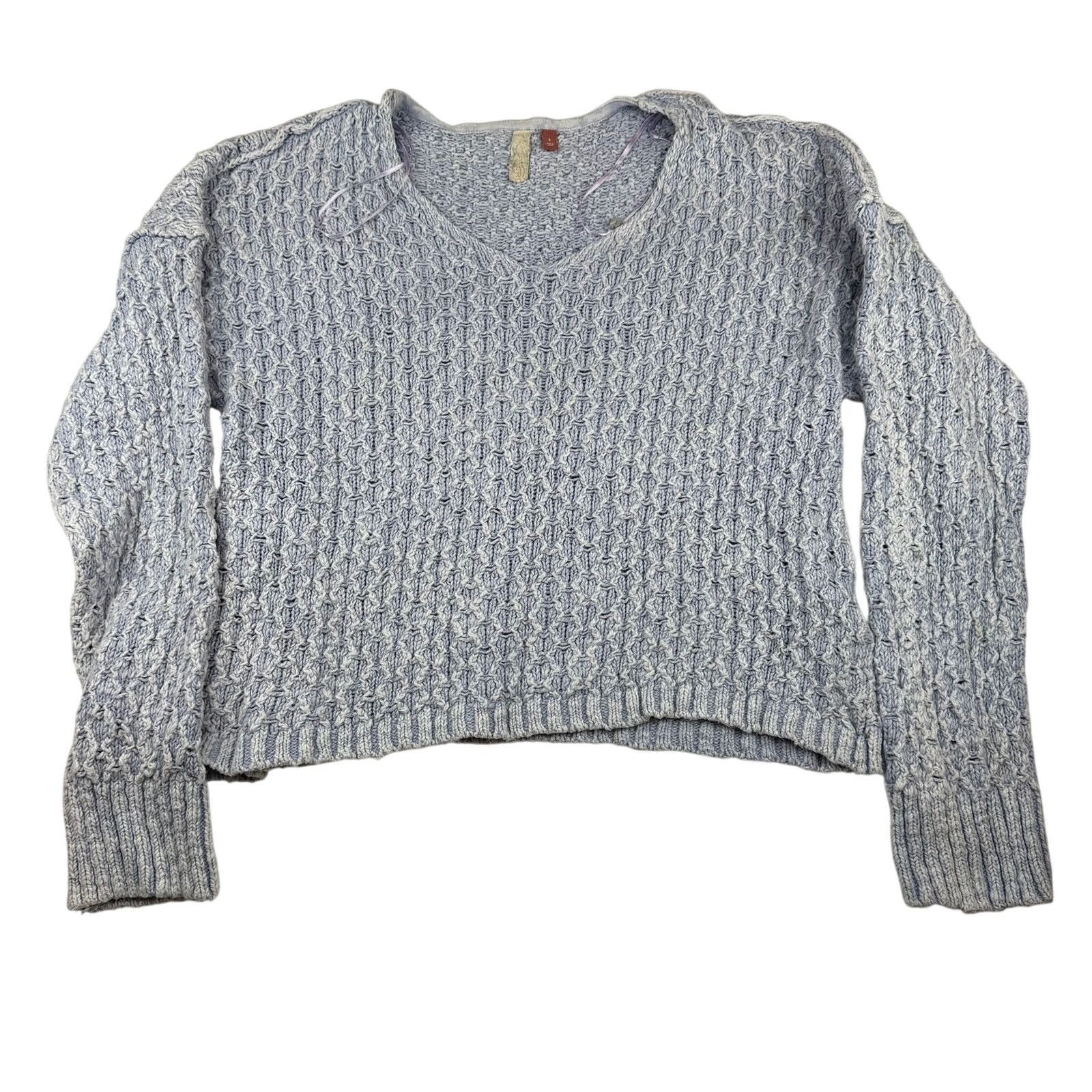 Anthropologie PILCRO Lavender Crop Knit Sweater Size S Size S / US 4 / IT 40 - 1 Thumbnail