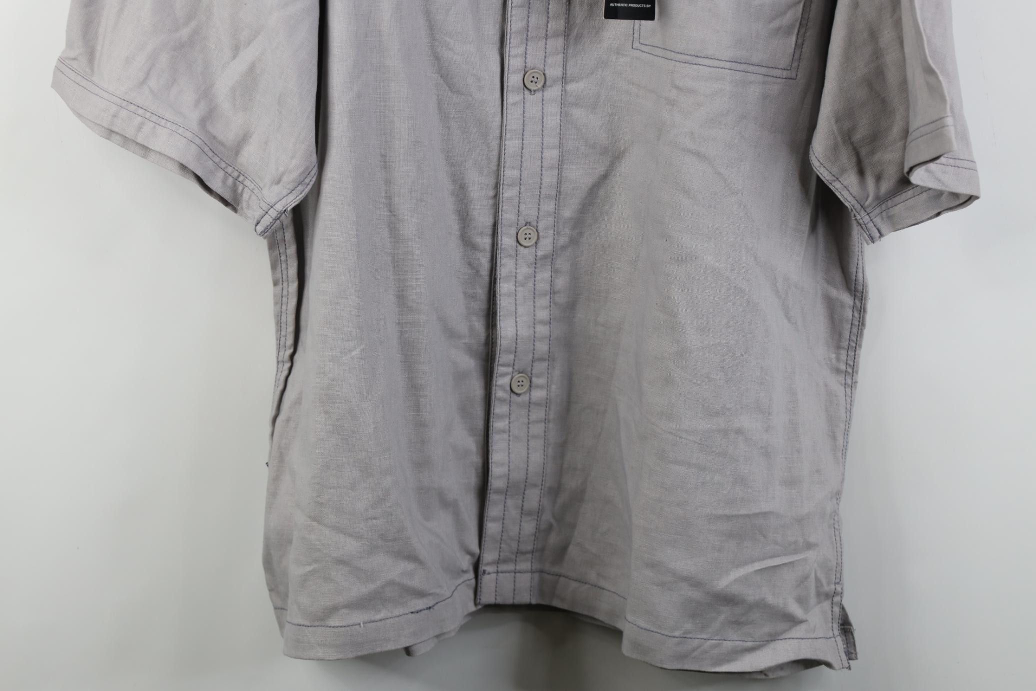 Vintage Deadstock Vintage 90s Streetwear Baggy Fit Button Shirt Gray Size US XL / EU 56 / 4 - 3 Thumbnail