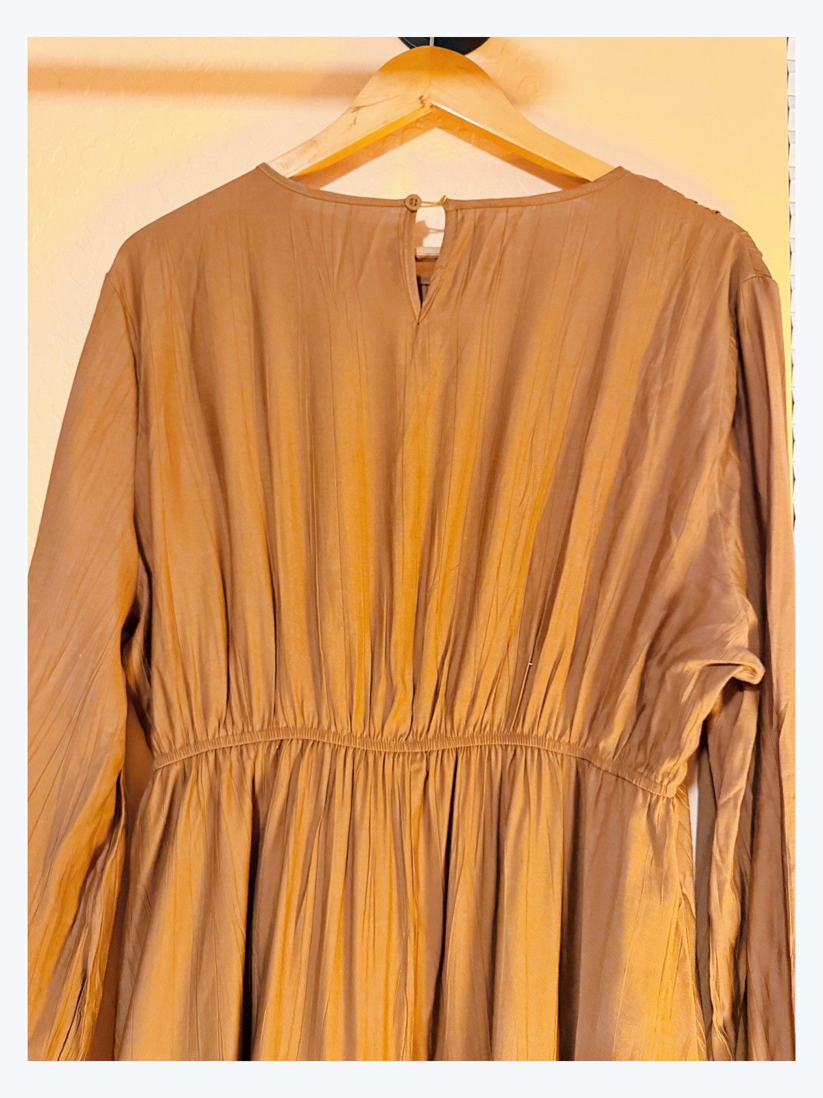Other 🍂 Flowy Boho Prairie Dress – Rust Brown Size L / US 10 / IT 46 - 6 Thumbnail