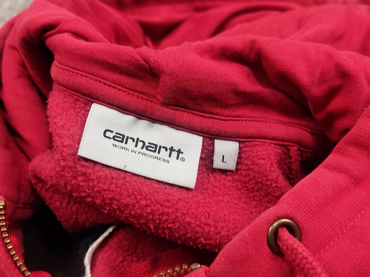 Carhartt Vintage Carhartt Skeleton Red Fit Zip hooded chase jacket Size US L / EU 52-54 / 3 - 13 Thumbnail