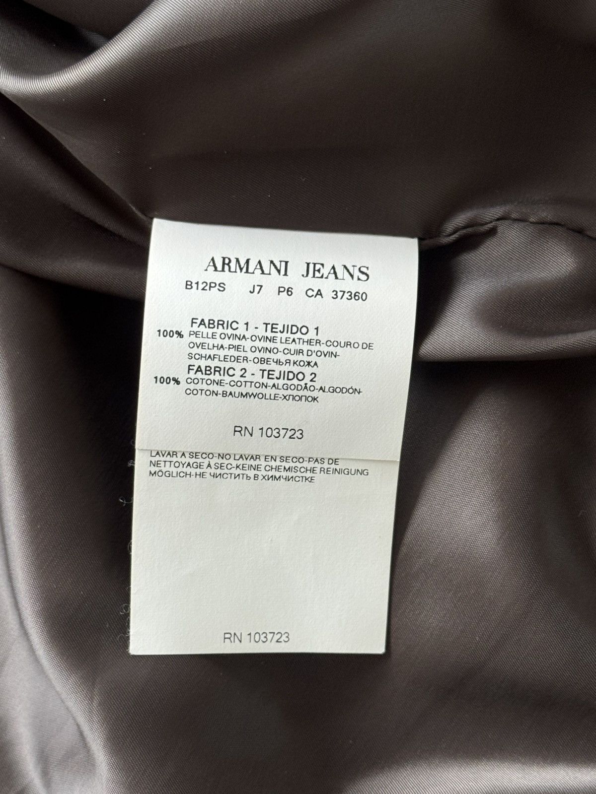 Other Armani Jeans Leather Blouson Jacket 100% Sheep Leather Zip Size US M / EU 48-50 / 2 - 16 Thumbnail