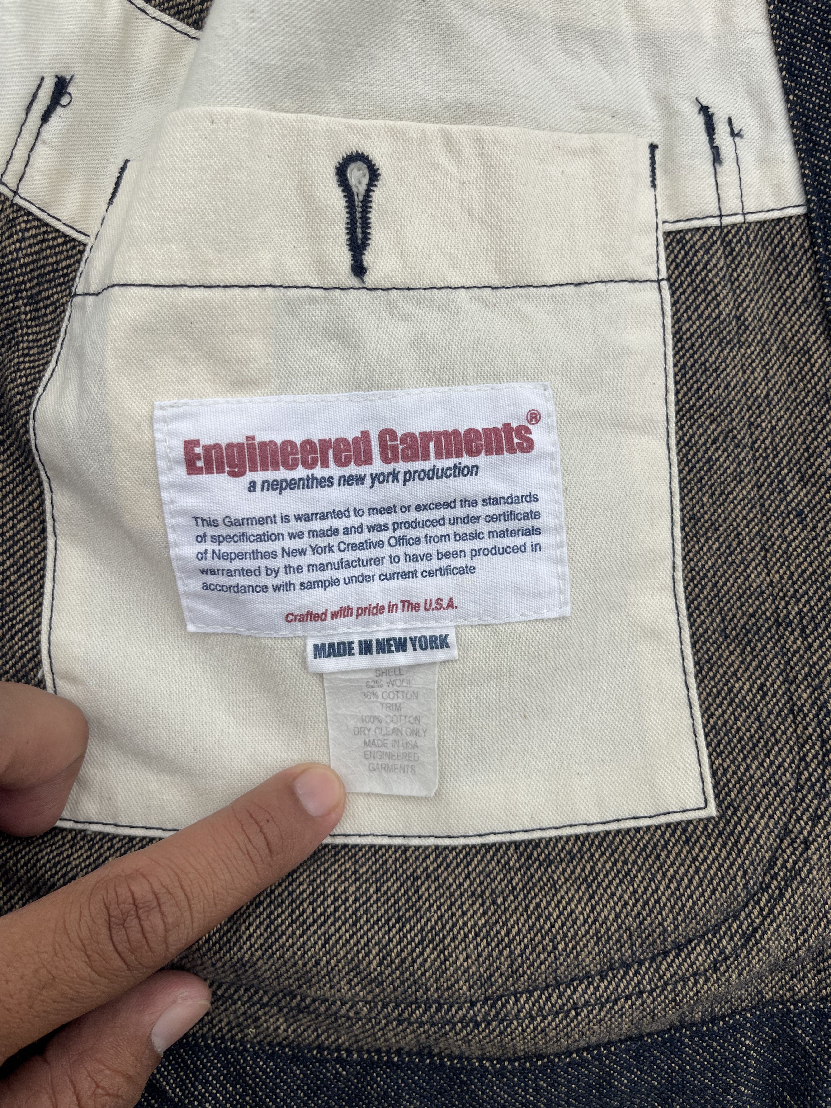 Engineered Garments Wool Denim Rust Shining Chore Blazer Jacket Style sz XS Size US XS / EU 42 / 0 - 11 Thumbnail
