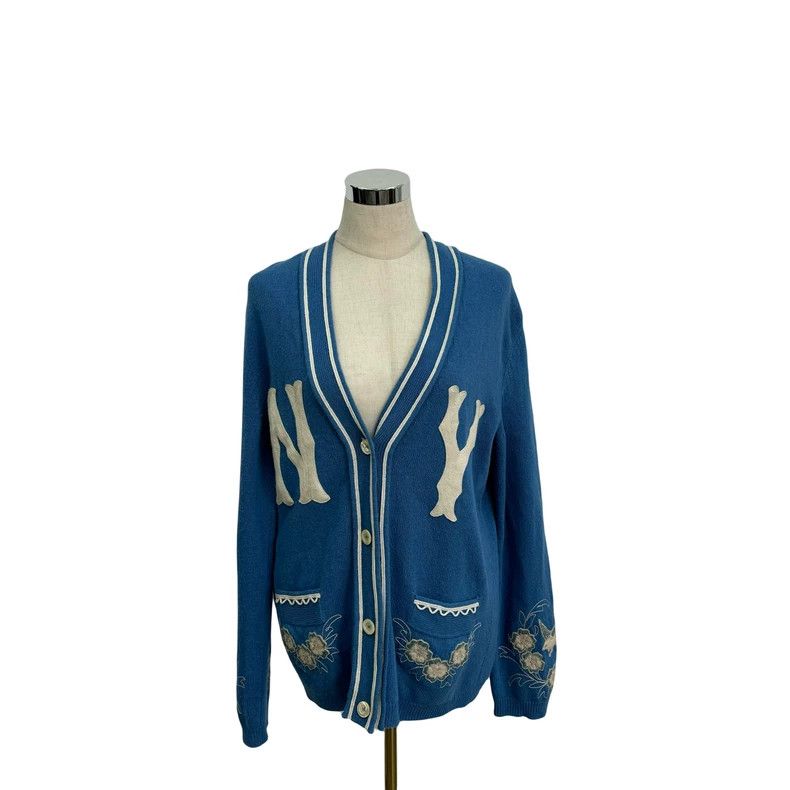 Gucci Gucci New era Gucci Yankees co-branded blue cardigan jacket Size US XS / EU 42 / 0 - 1 Thumbnail